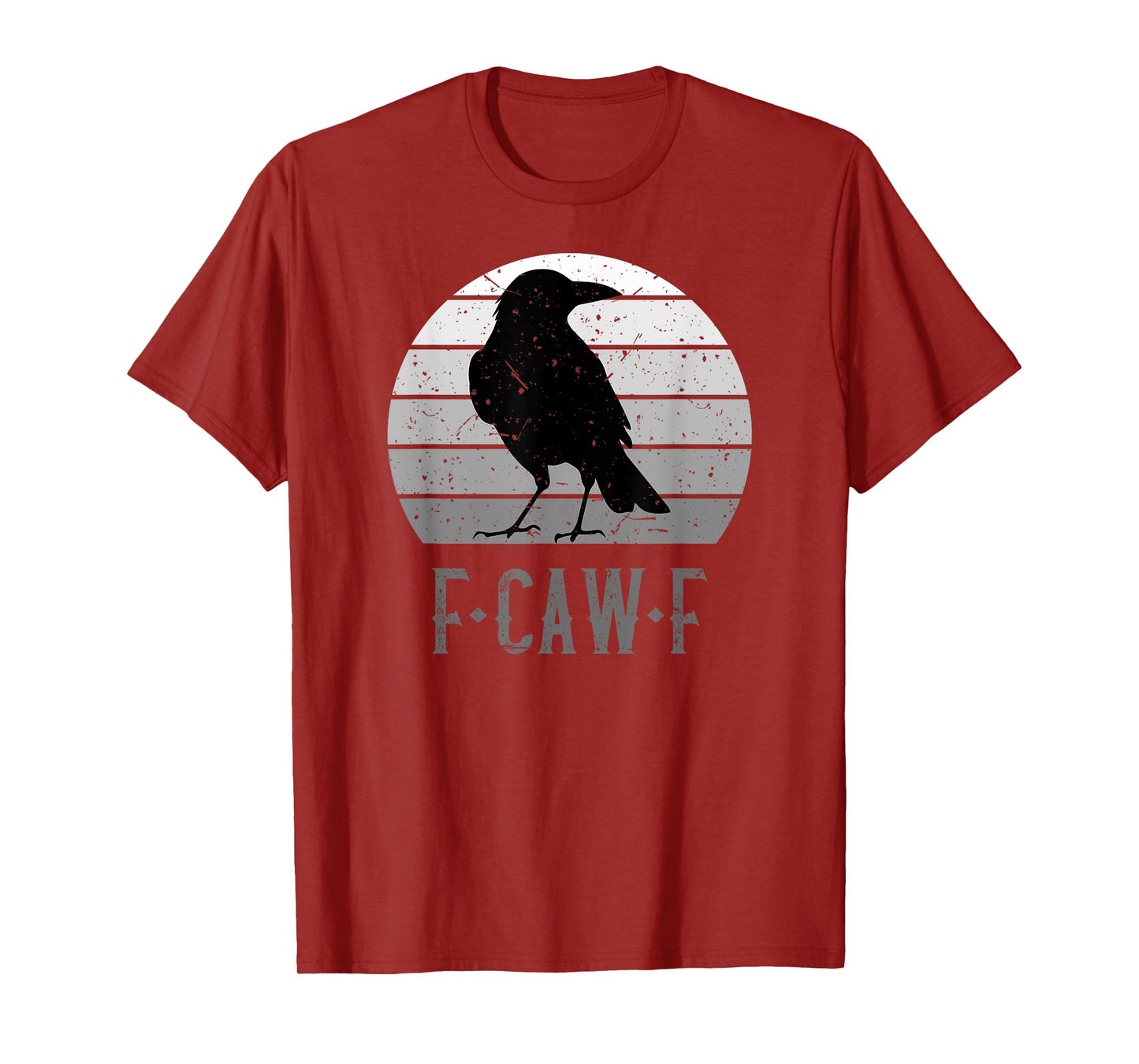F-Caw-F Black Crow Black Bird Retro Moon Vintage F-Caw-F T-Shirt