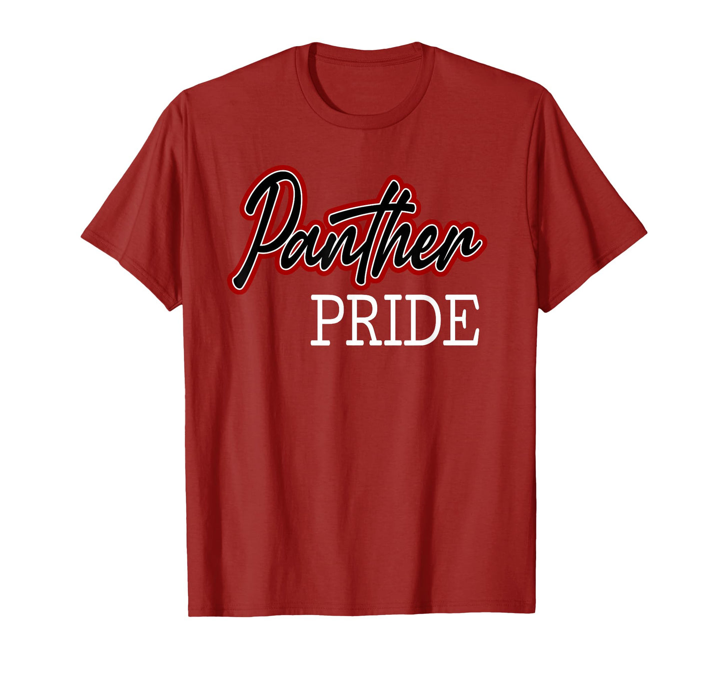Panther Pride Red Black Panthers School Spirit Mascot Paw T-Shirt