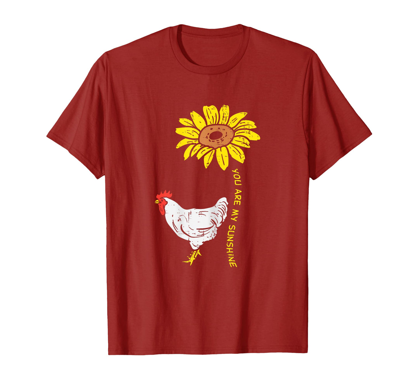 Sunshine Sunflower Chicken Farm Animal Farming Farmer Gift T-Shirt