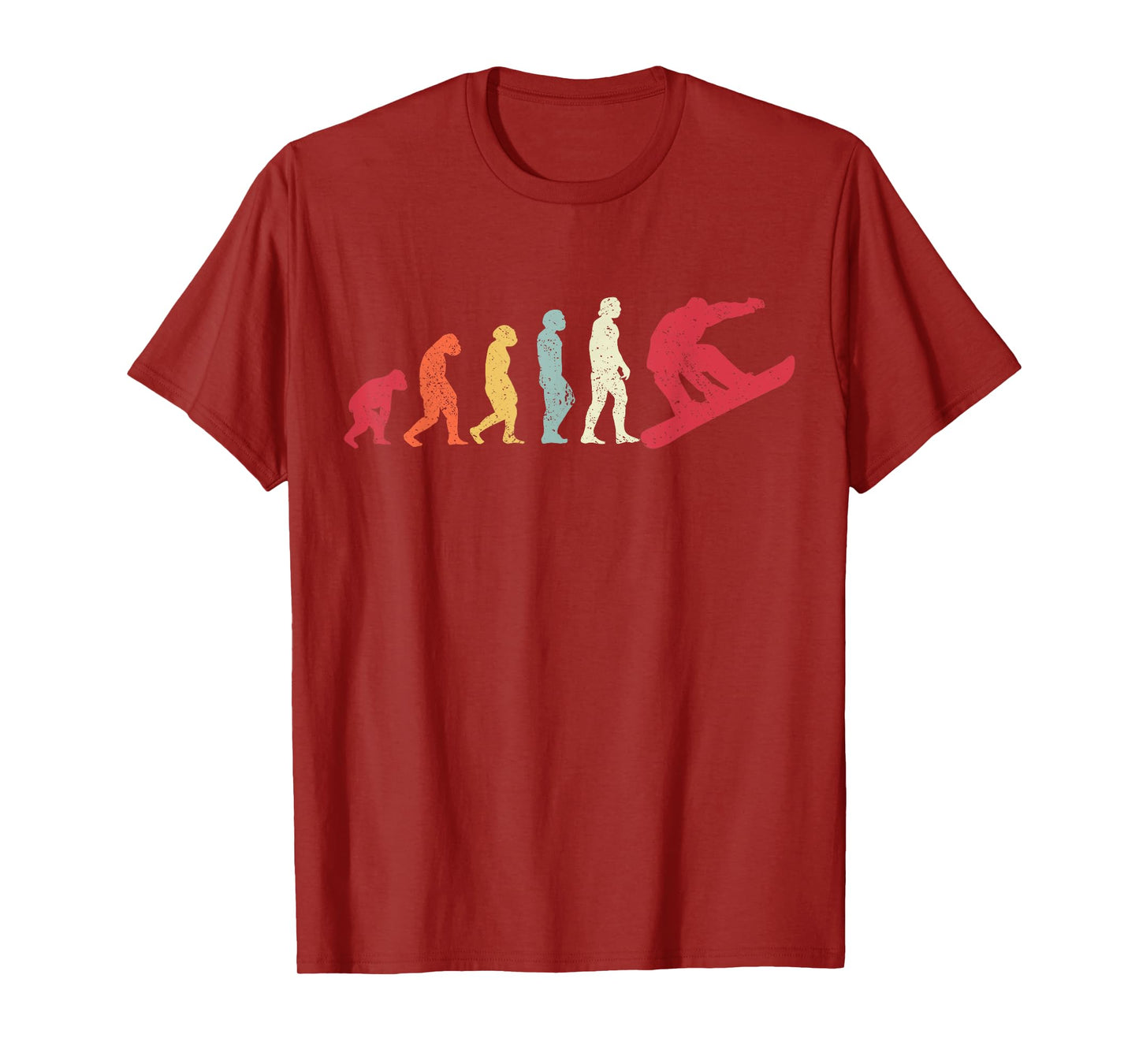 Snowboard Evolution Of Man Boarder Monkey Ape To Snowboarder T-Shirt