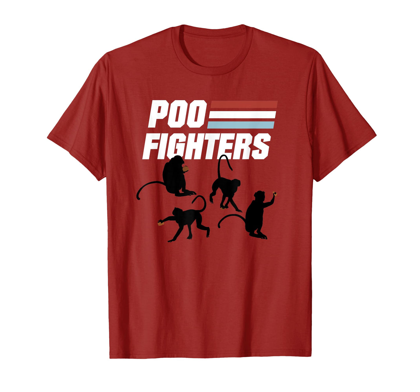 Poo Fighters - Funny Monkeys Throwing Poop T-Shirt