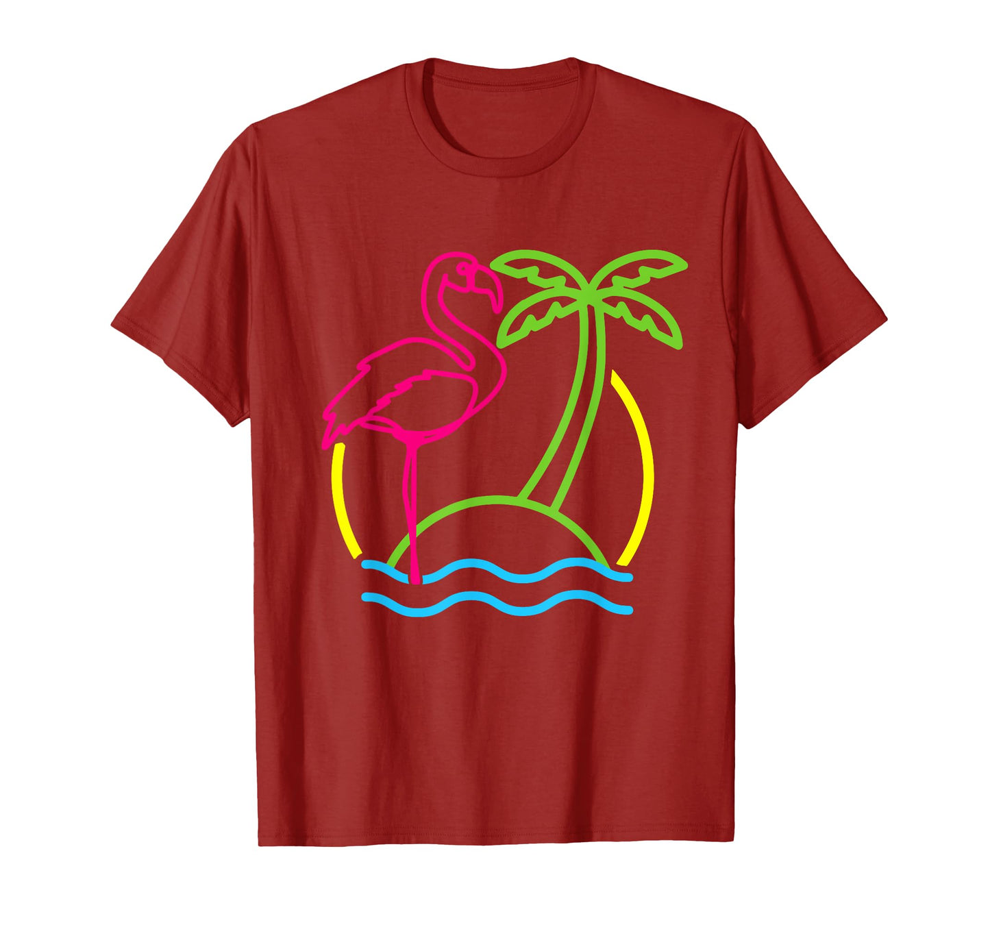 Flamingo Retro 80s Beach Vintage Party Miami Flamingo Lover T-Shirt for Men Women Girls Kids