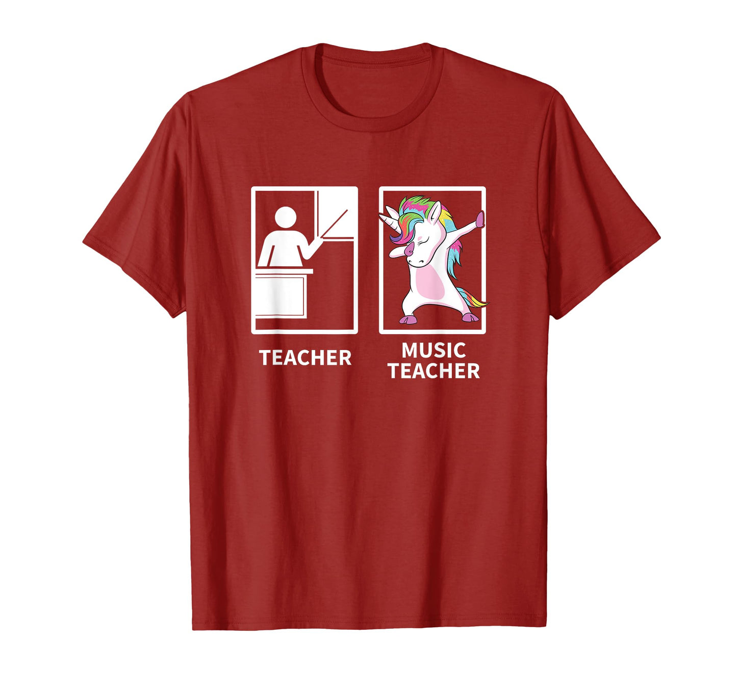 Music Teacher Shirts, Dabbing Unicorn Teacher Gift T-Shirt