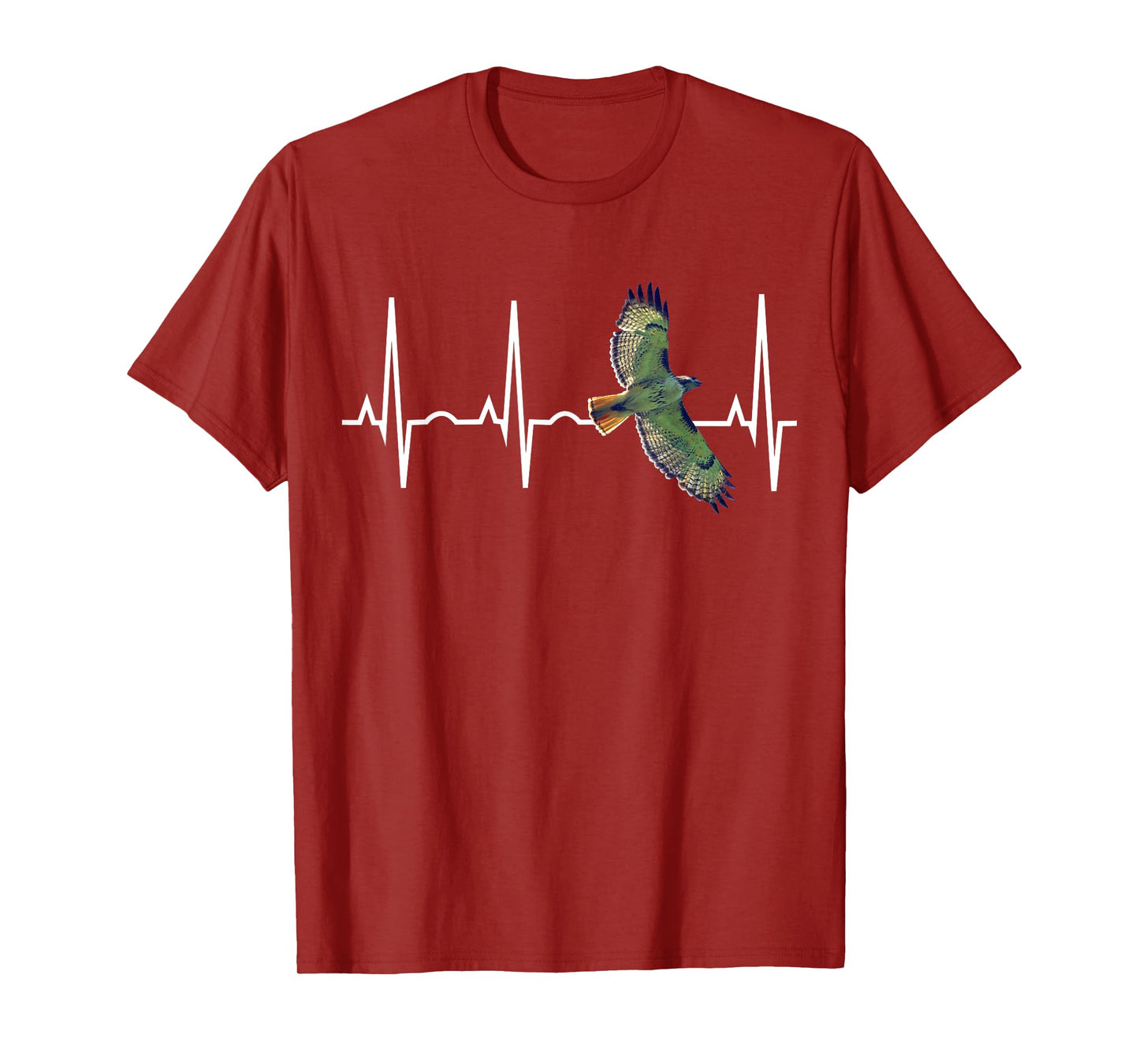 Red Tail Hawk Heartbeat T-Shirt - Best Buteo TShirt T-Shirt