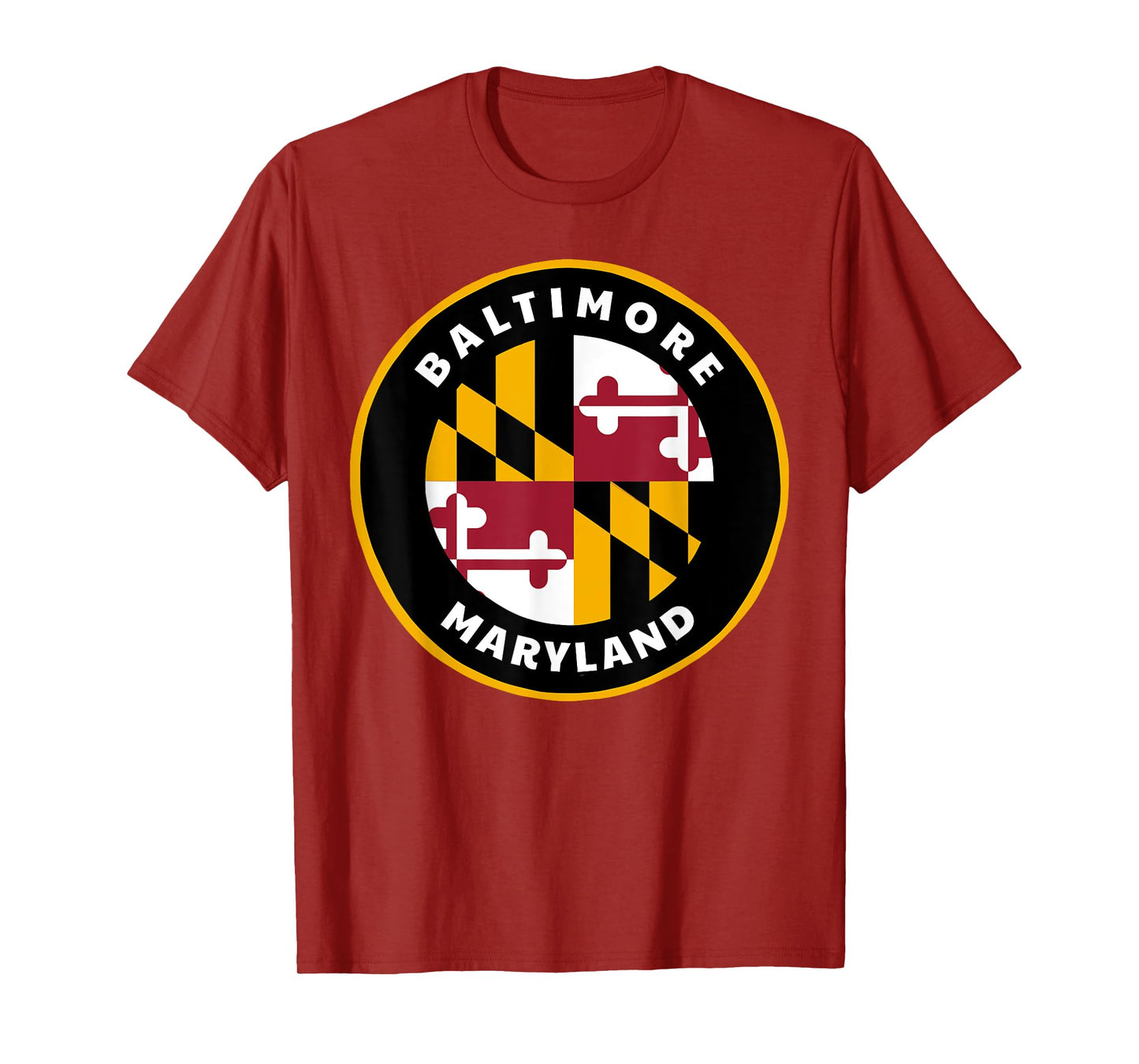Baltimore Maryland MD Flag Pride Badge Souvenir T-Shirt