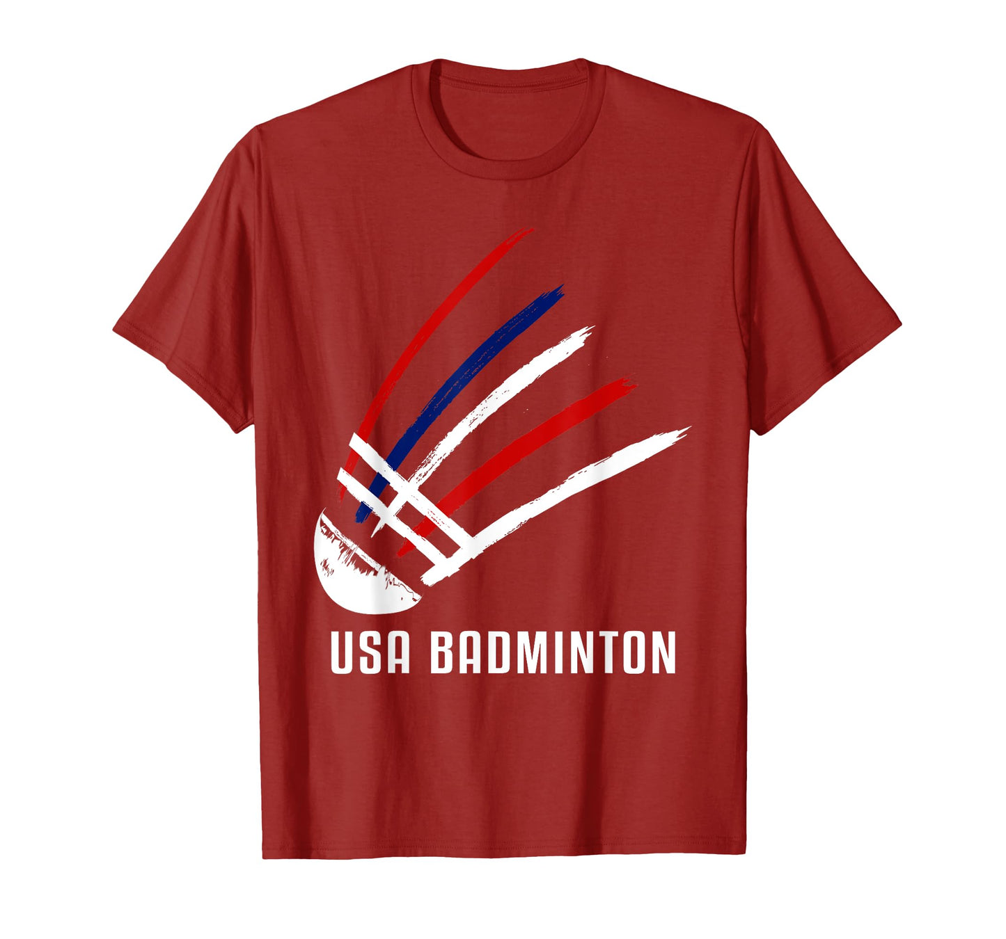 USA Badminton Shuttlecock Red White Blue T-Shirt T-Shirt