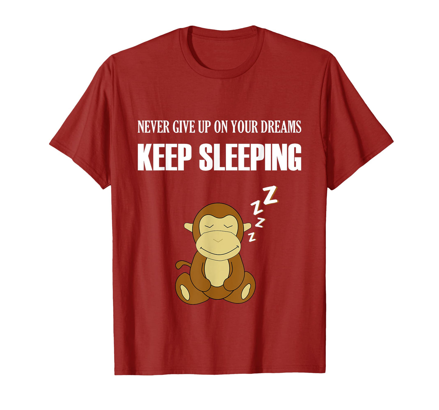 Monkey Shirt - Keep Sleeping - Humor - Funny Graphic Pyjama T-Shirt