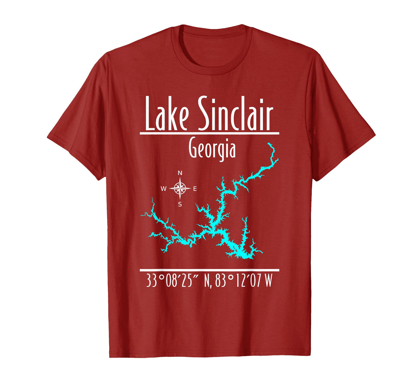 Modern Lake Sinclair - Georgia T-Shirt