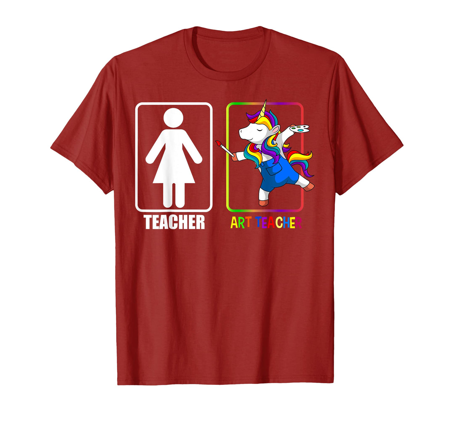 Art Teacher Unicorn Lover Visual Arts Painting Drawing T-Shirt