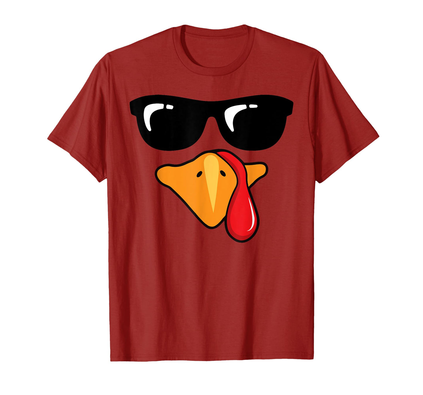 Coolest Turkey Face Funny Thanksgiving Day for Kids T-Shirt