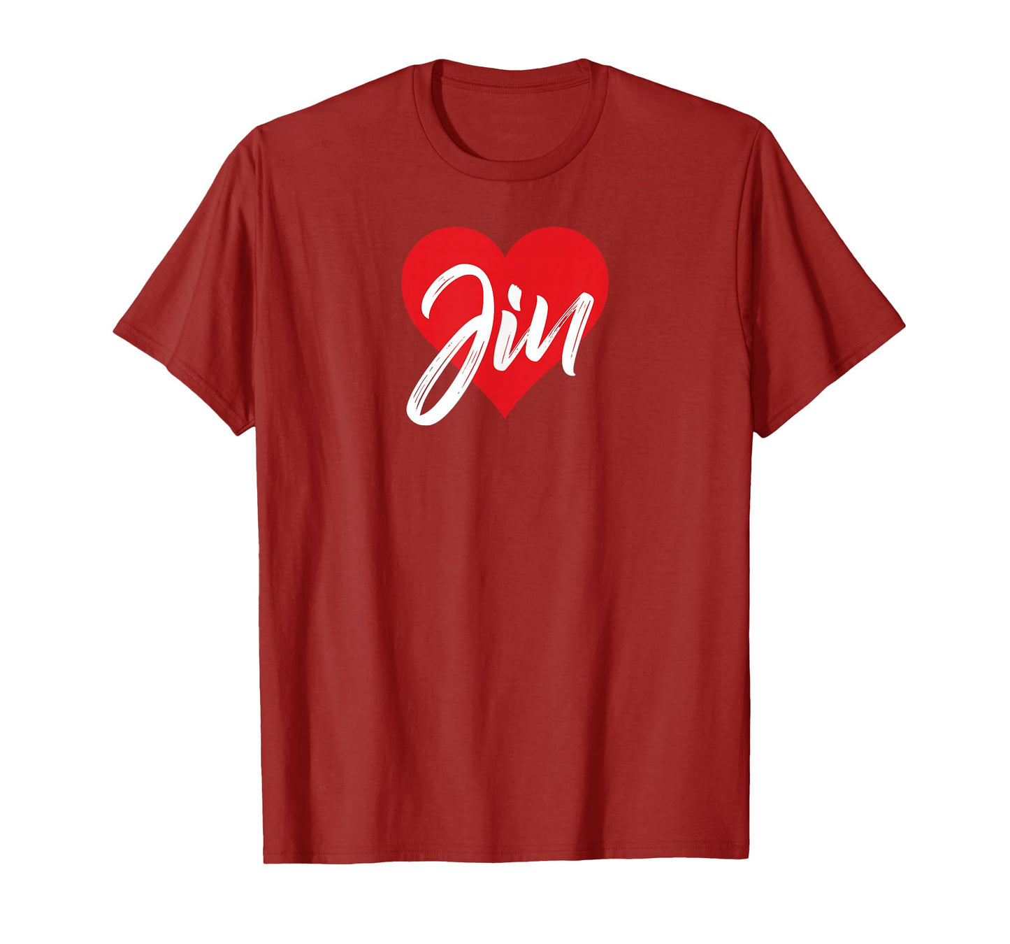 I Love Jin First Name Tshirt I Heart Named T-Shirt