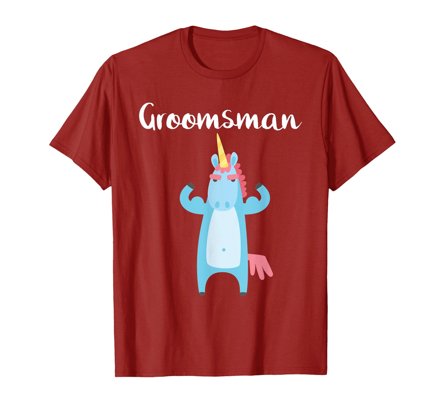 Mens Groomsman Unicorn Outfit Bachelor Party Funny Wedding Gift T-Shirt