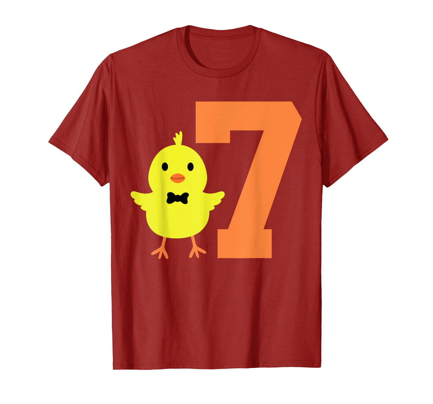 Kids 7th Birthday Chicken Themed Cute 7 Year Old Boys Chick T-Shirt