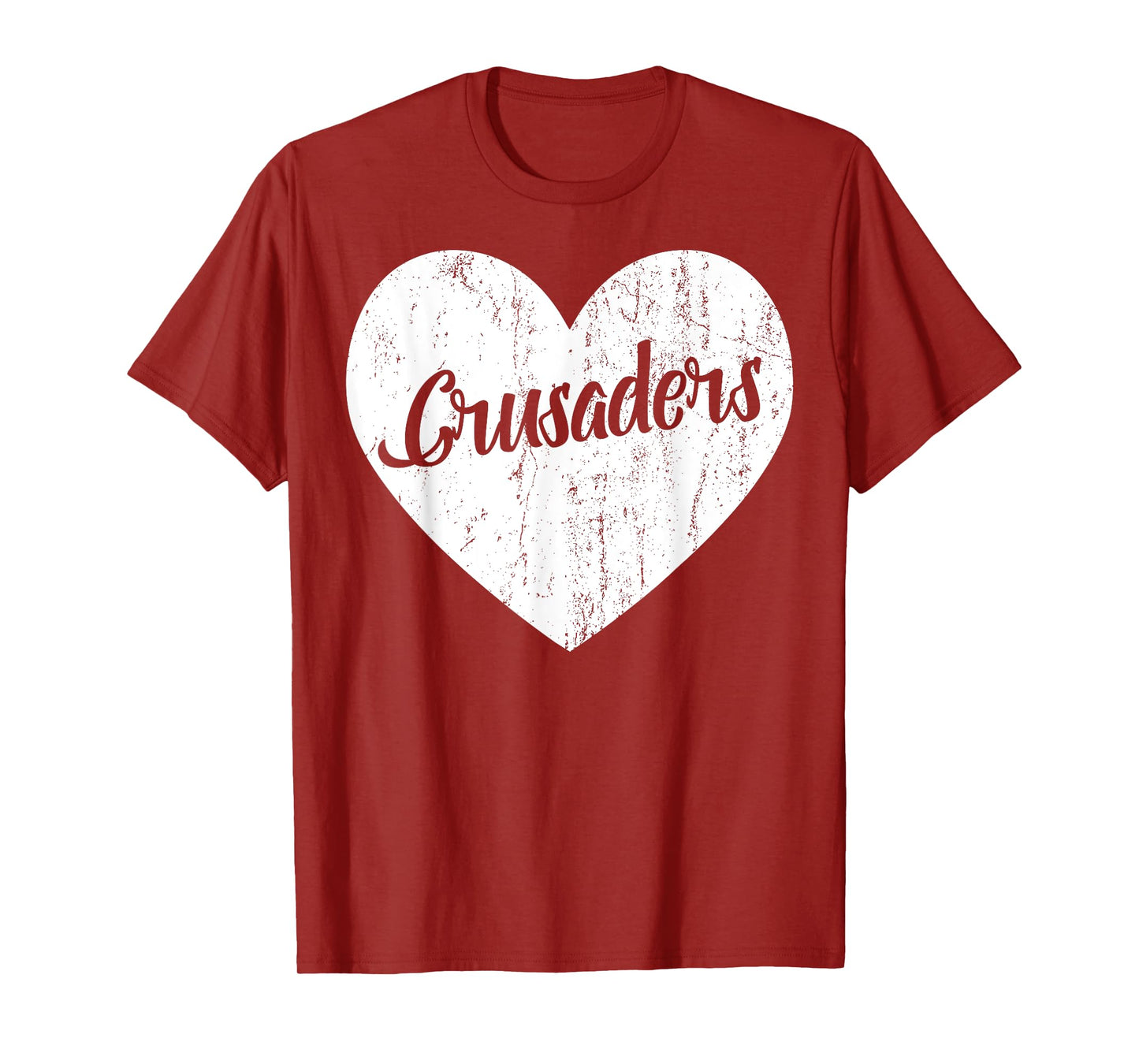 Crusaders School Sports Fan Team Spirit Mascot Heart Gift T-Shirt