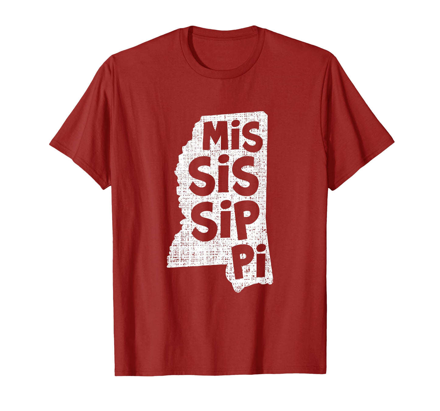 Mississippi State Lines Map Souvenir Gift T-Shirt