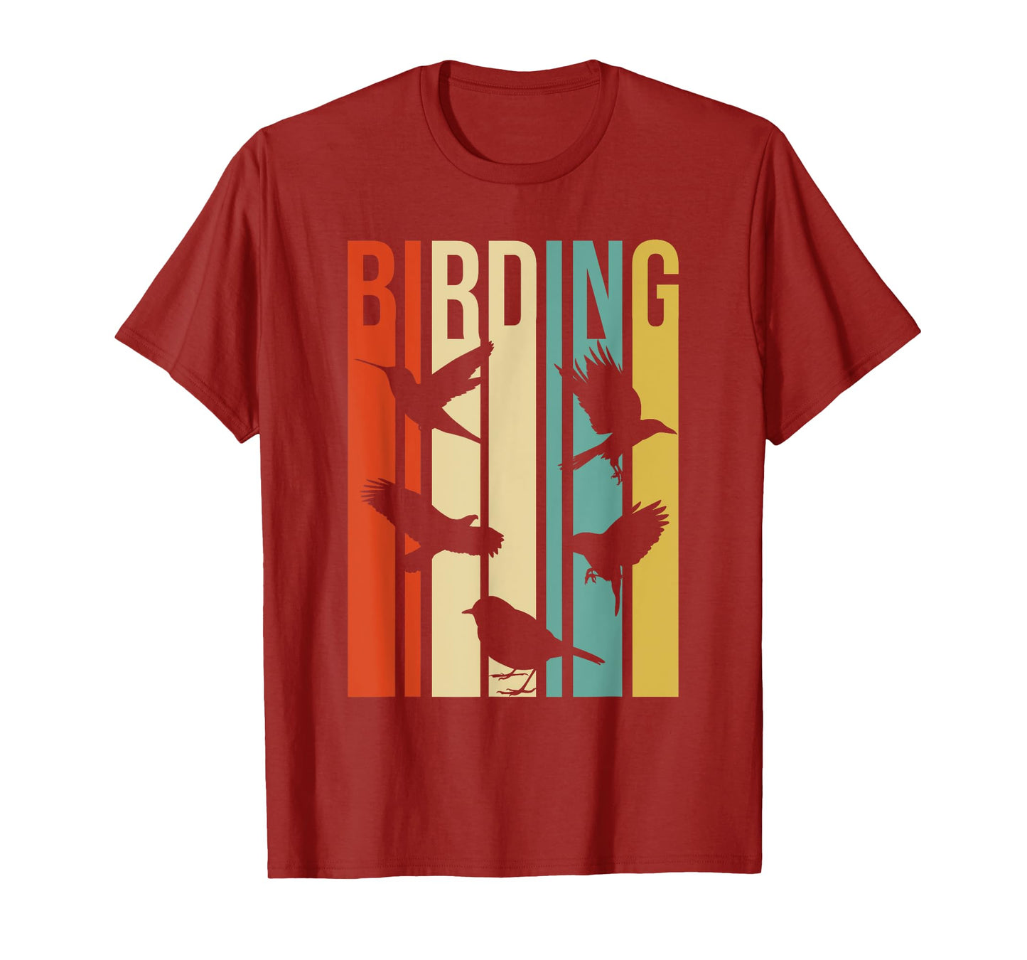 Vintage Style Birding T-Shirt For Birders With Birds T-Shirt