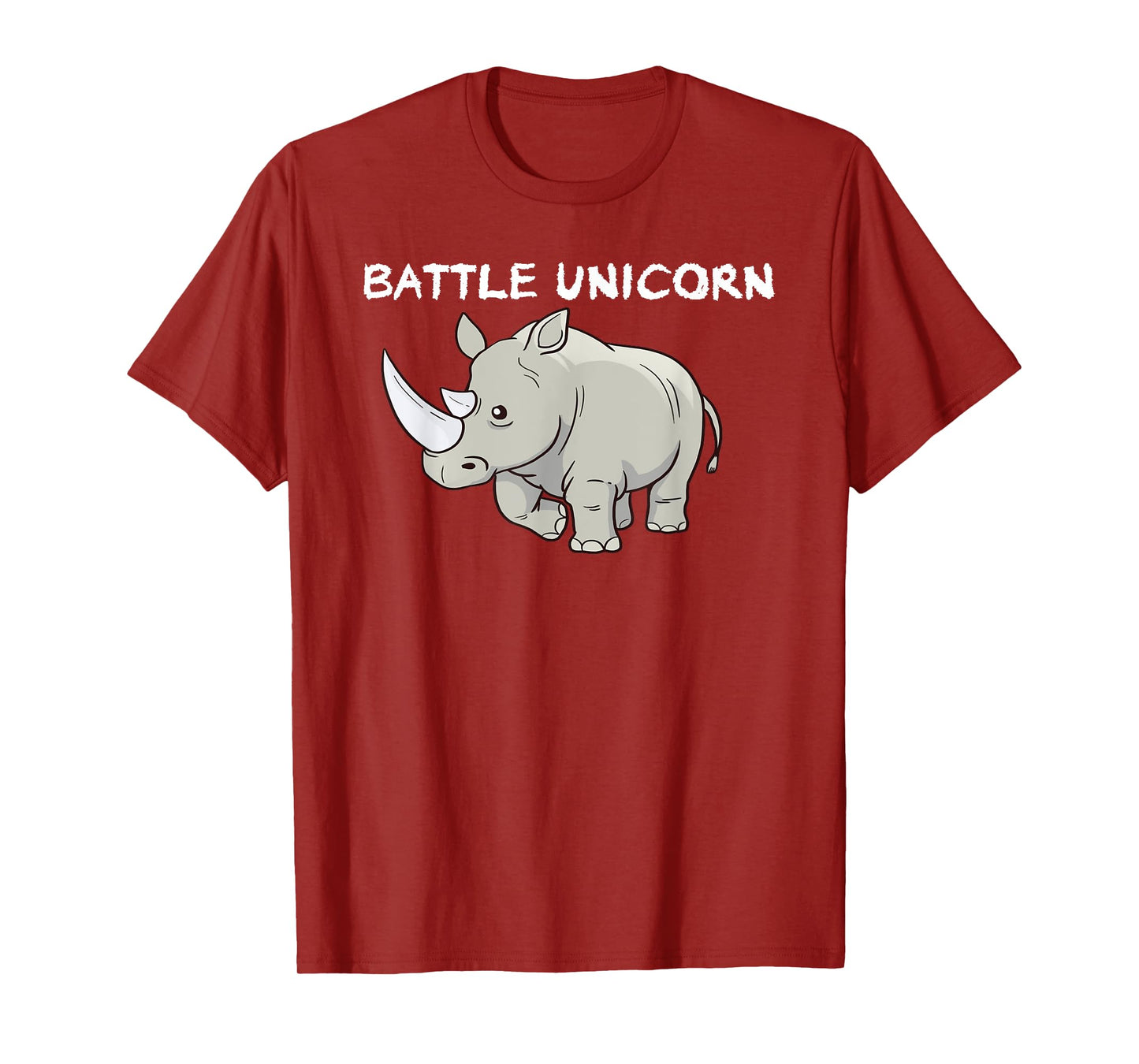 Battle Unicorn Awesome Funny Cute Unicorn Rhino Tee Nerdy T-Shirt