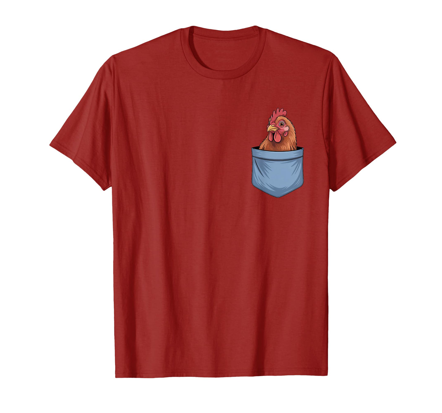 Cute Pocket Chicken Farm Animal Lovers T-Shirt