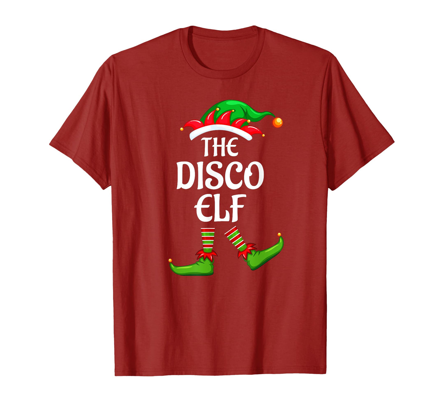 Disco Elf Matching Family Group Christmas Party T-Shirt