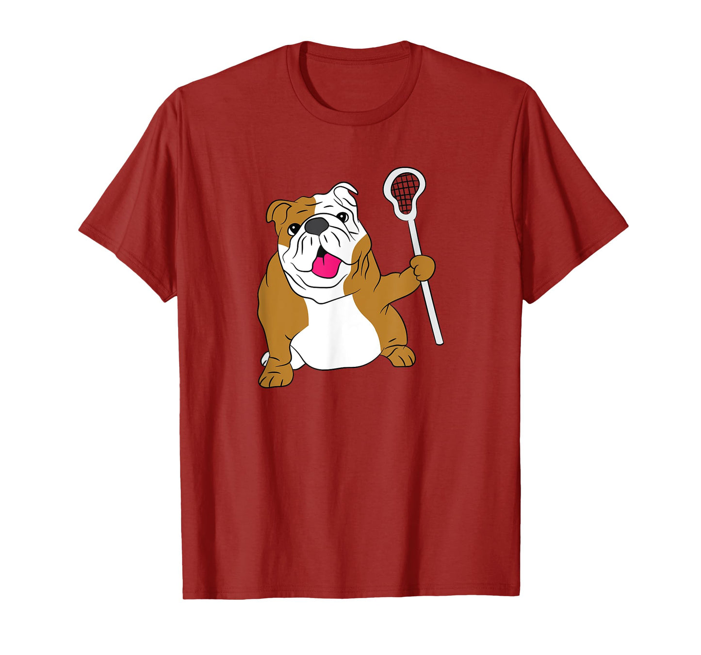Bulldog Dog Lacrosse Design LAX Dad T-Shirt