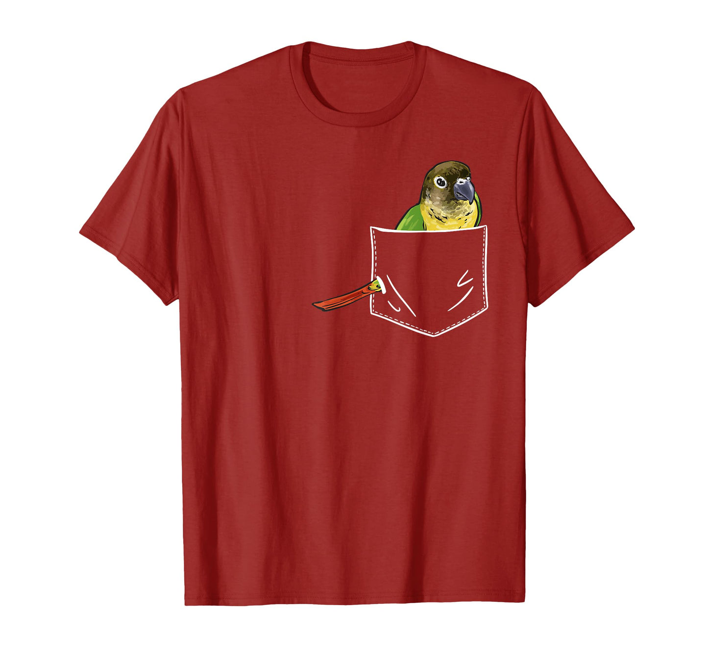 Green Cheek Conure In Pocket Parrot Bird Conure T-Shirt