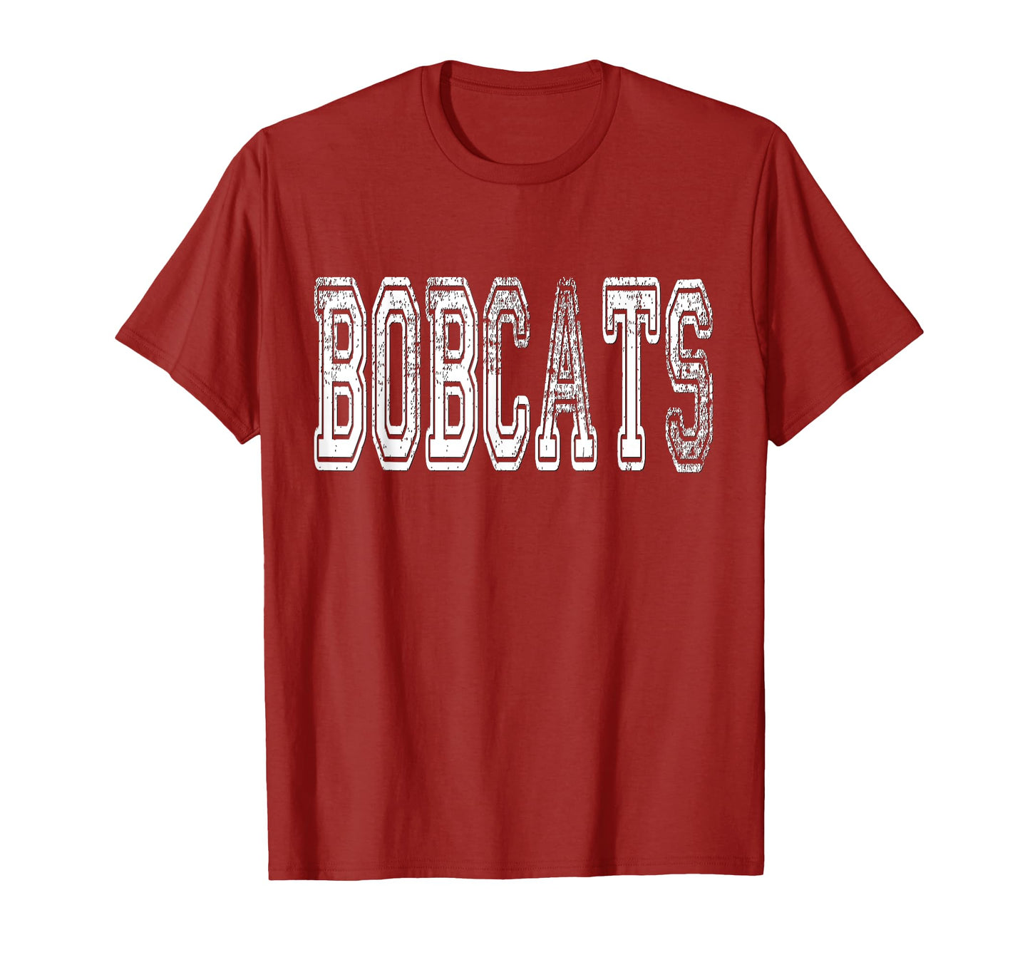 Bobcats Mascot Distressed Vintage School Sports Name Fans T-Shirt