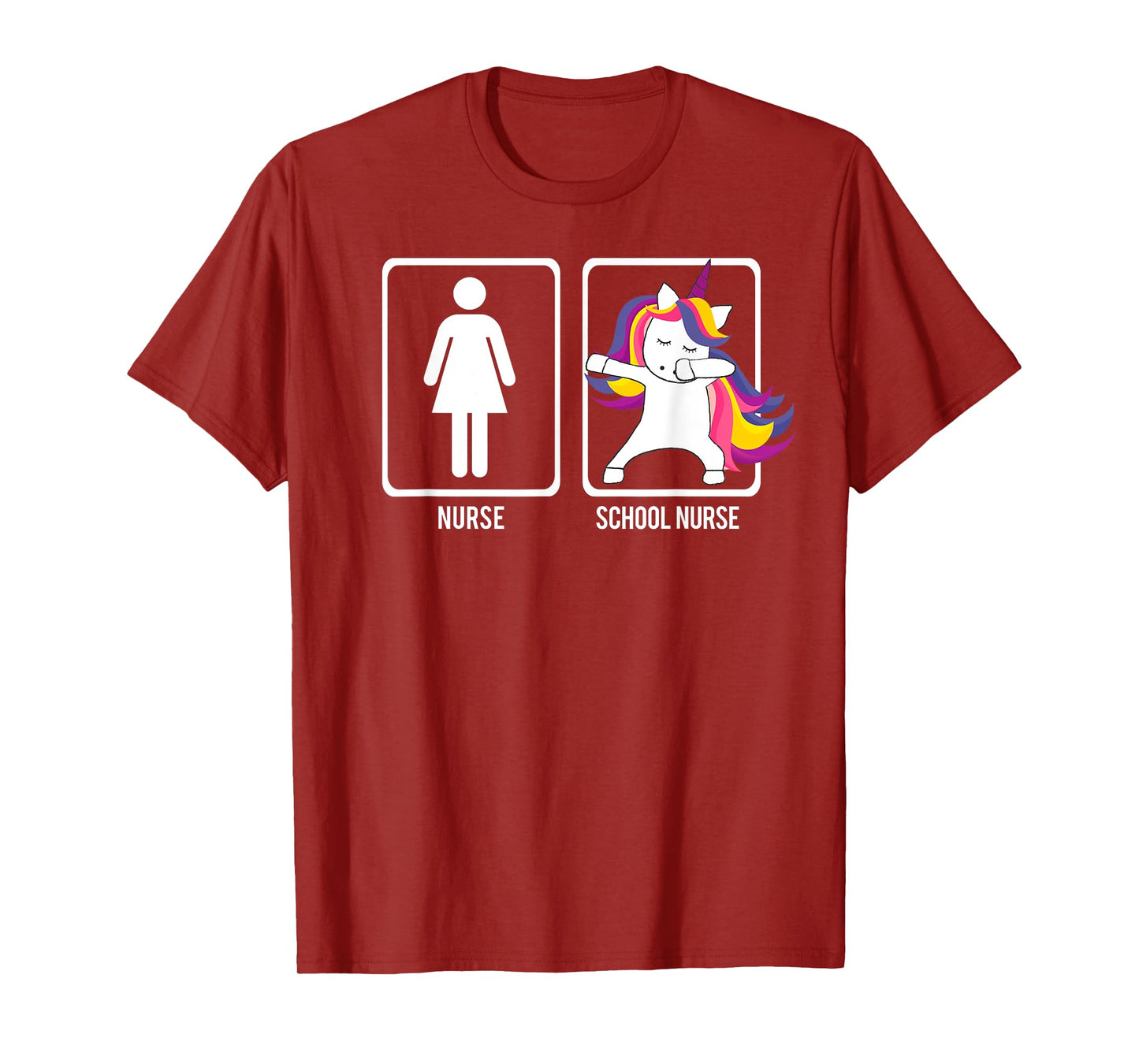 DABBING UNICORN NURSE VS SCHOOL NURSE Dabs Dab Meme T-Shirt