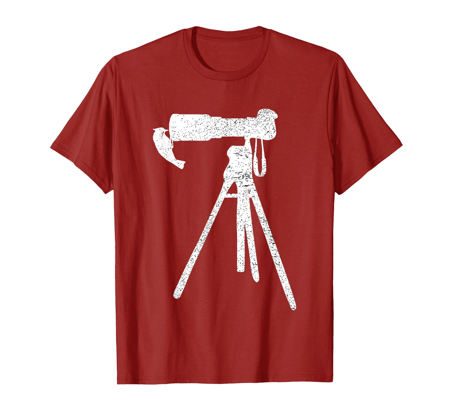 Retro Vintage Distressed Bird Photographer Wildlife Print T-Shirt