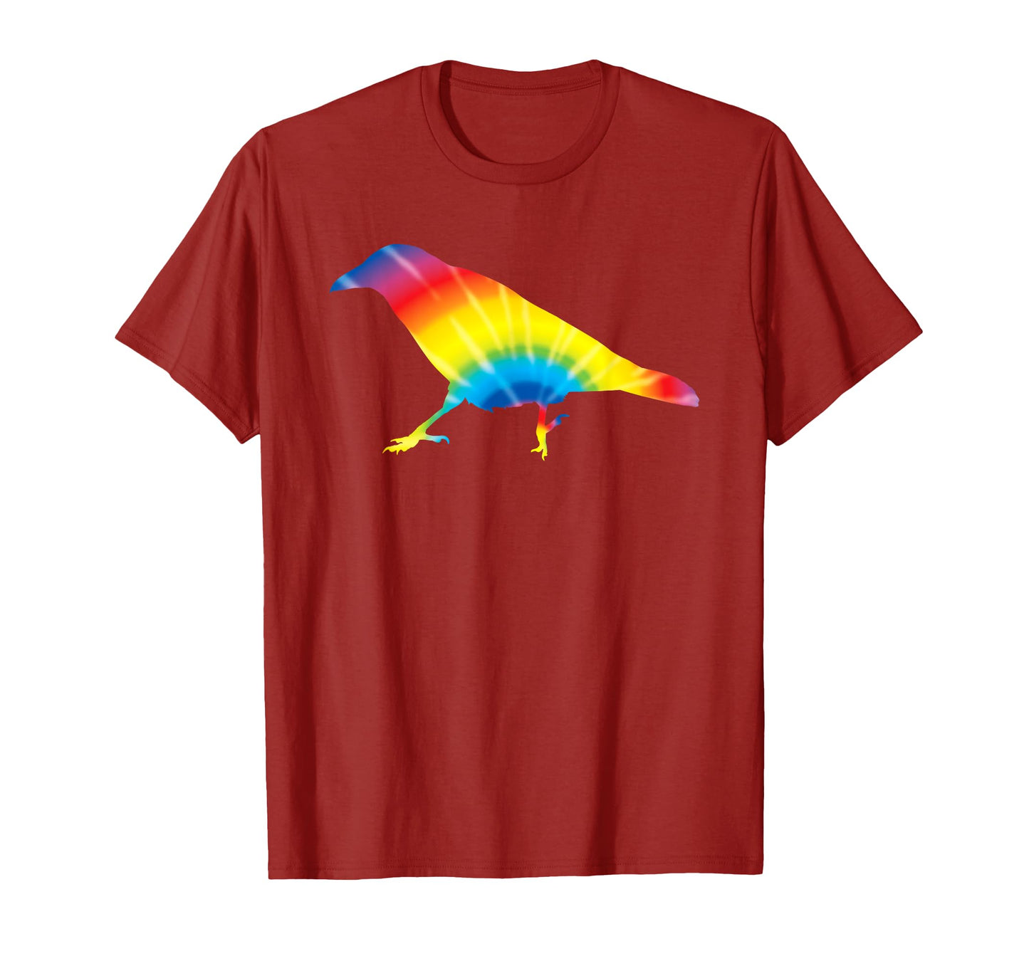 Tie Dye Crow Rainbow Print Raven Bird Hippie Peace Gift T-Shirt