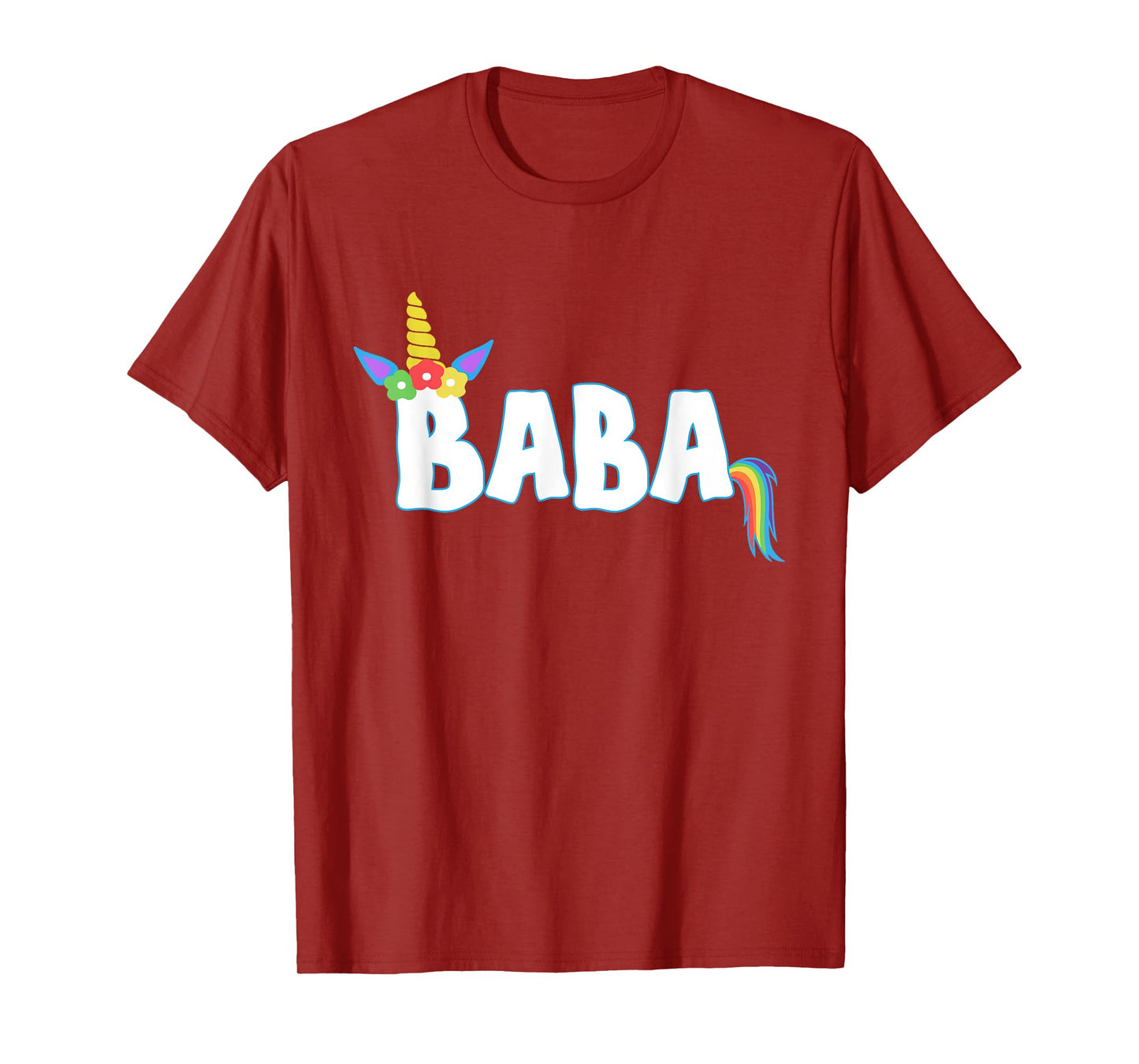 Unicorn Birthday Girl Shirt Funny BABA Grandpa Dad Gift Tee T-Shirt