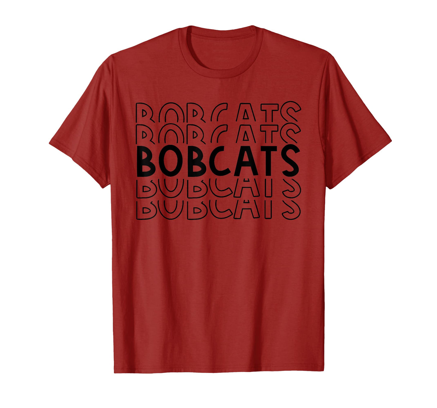 Bobcats School Sports Team Mascot Town Go College Athlete T-Shirt