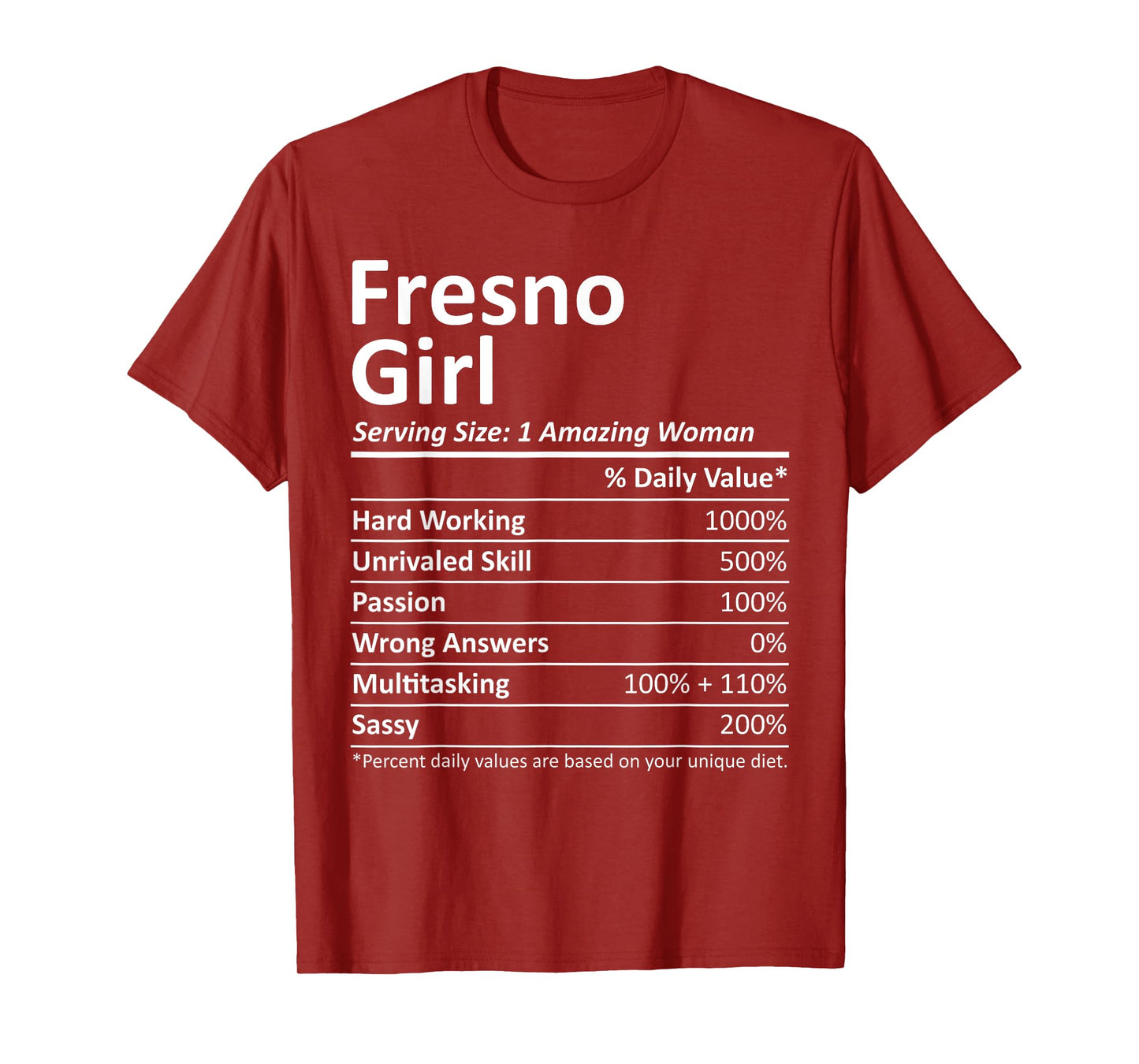 FRESNO GIRL CA CALIFORNIA Funny City Home Roots USA Gift T-Shirt