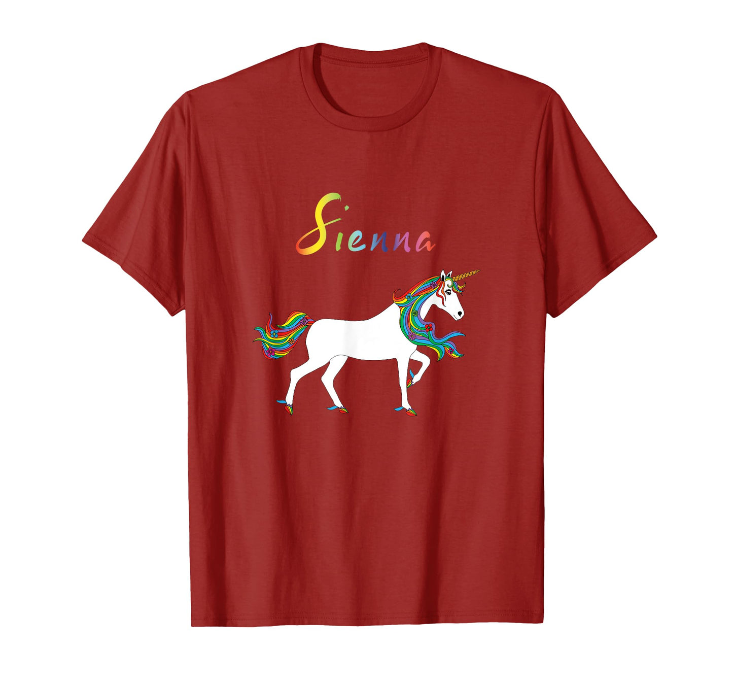 Sienna Personalized First Name Unicorn T-Shirt