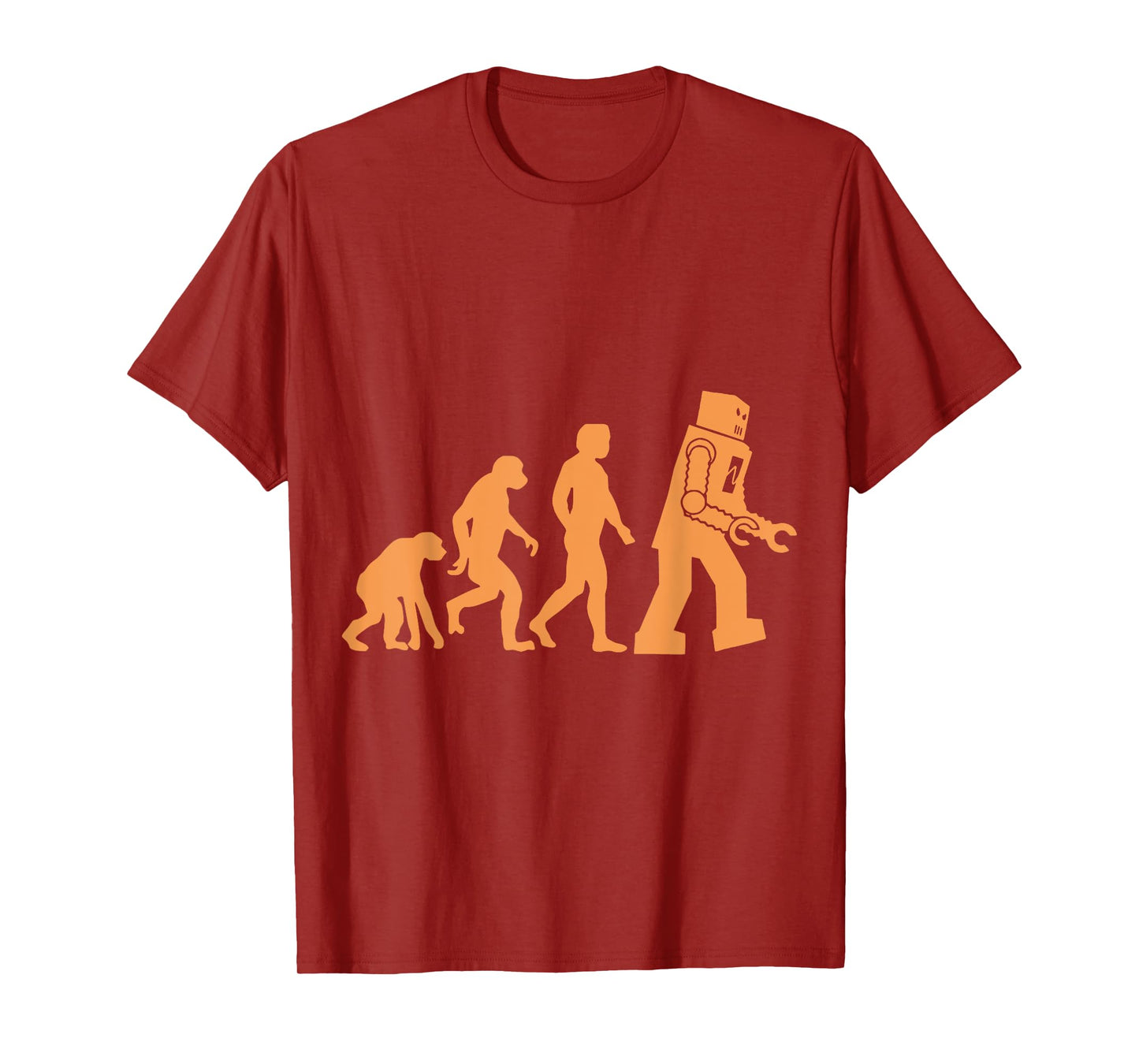 Prehistoric Ape to Monkey to Man to Robot Evolution T-Shirt