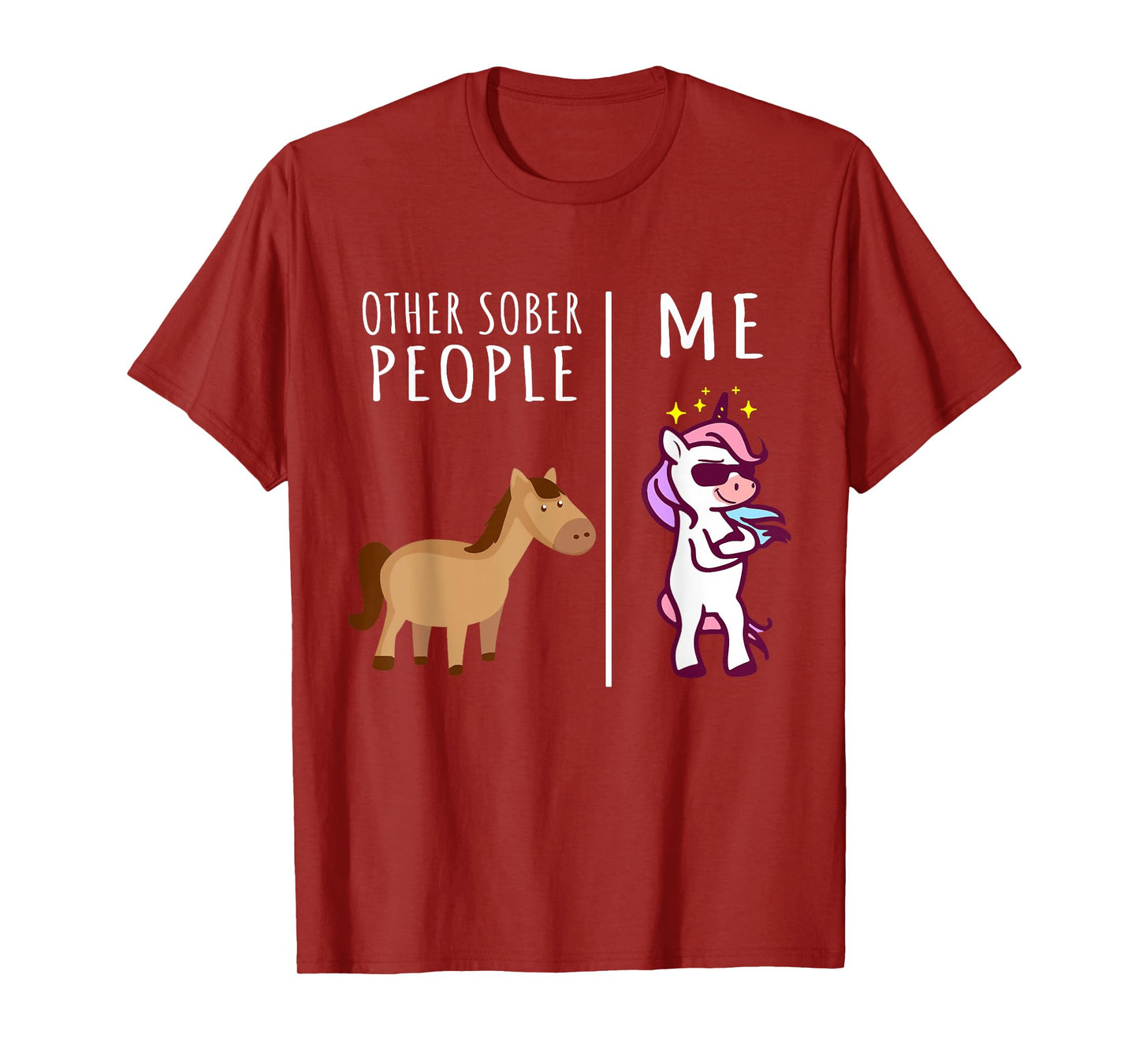 Other Sober People Me Unicorn AA Recovery Gifts Sobriety T-Shirt
