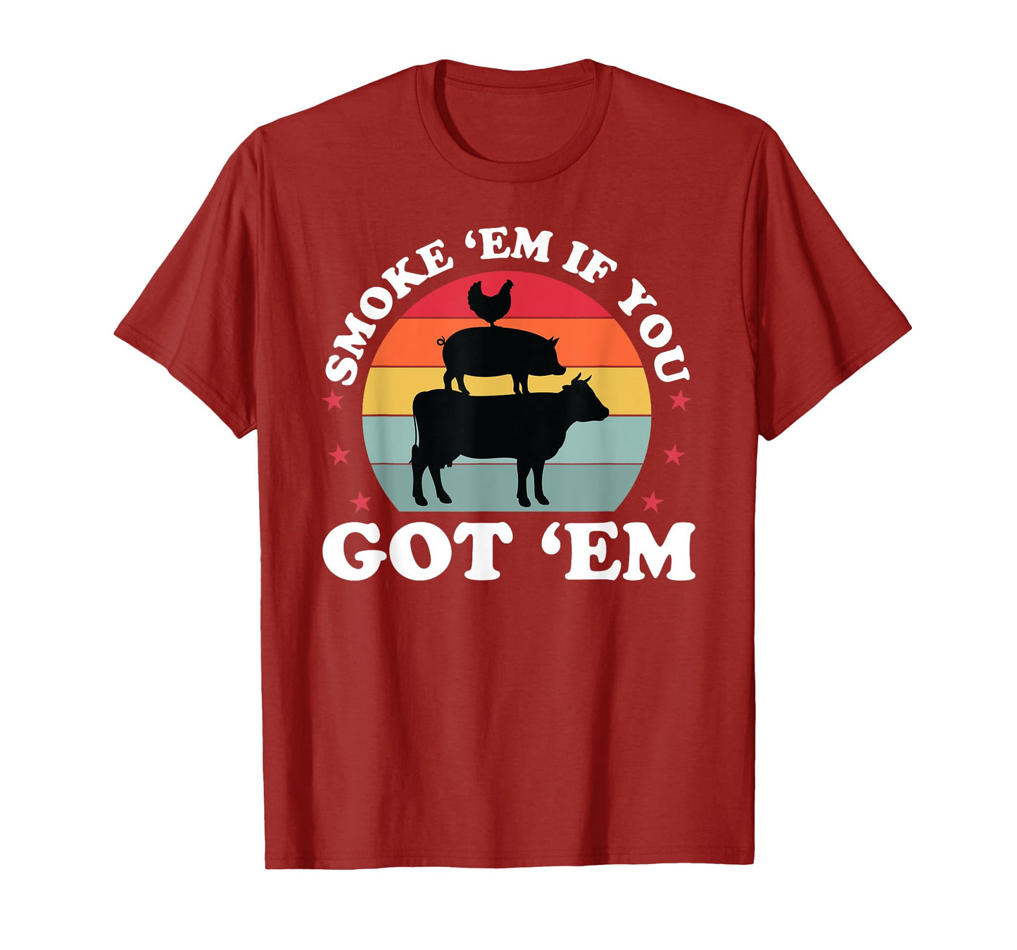 Smoke Em If you Got Funny BBQ Grilling Meat Smoker Mens Dad T-Shirt
