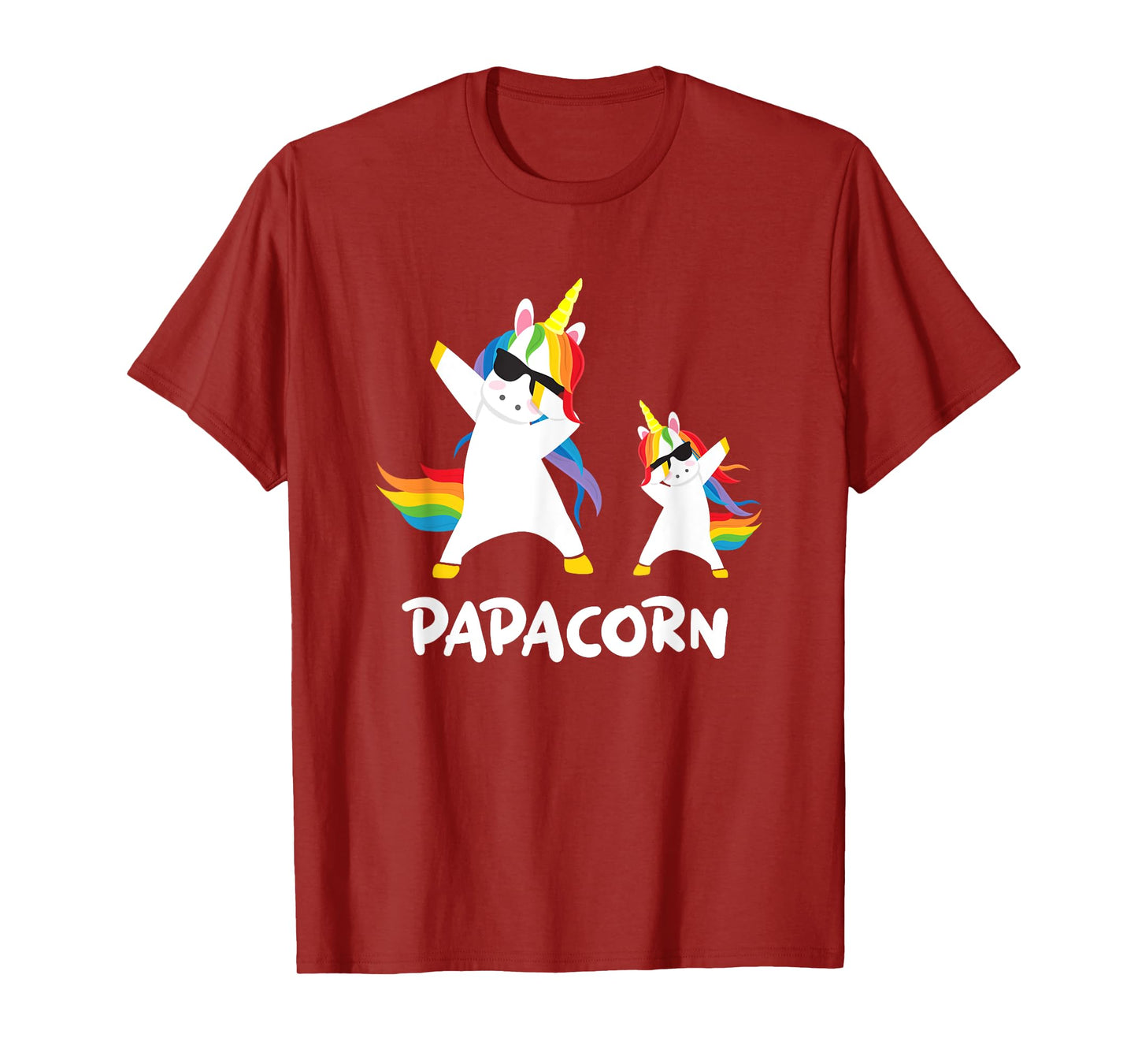 Funny Grandpa Dad Papa Unicorn Papacorn Dab Dabbing T Shirt T-Shirt