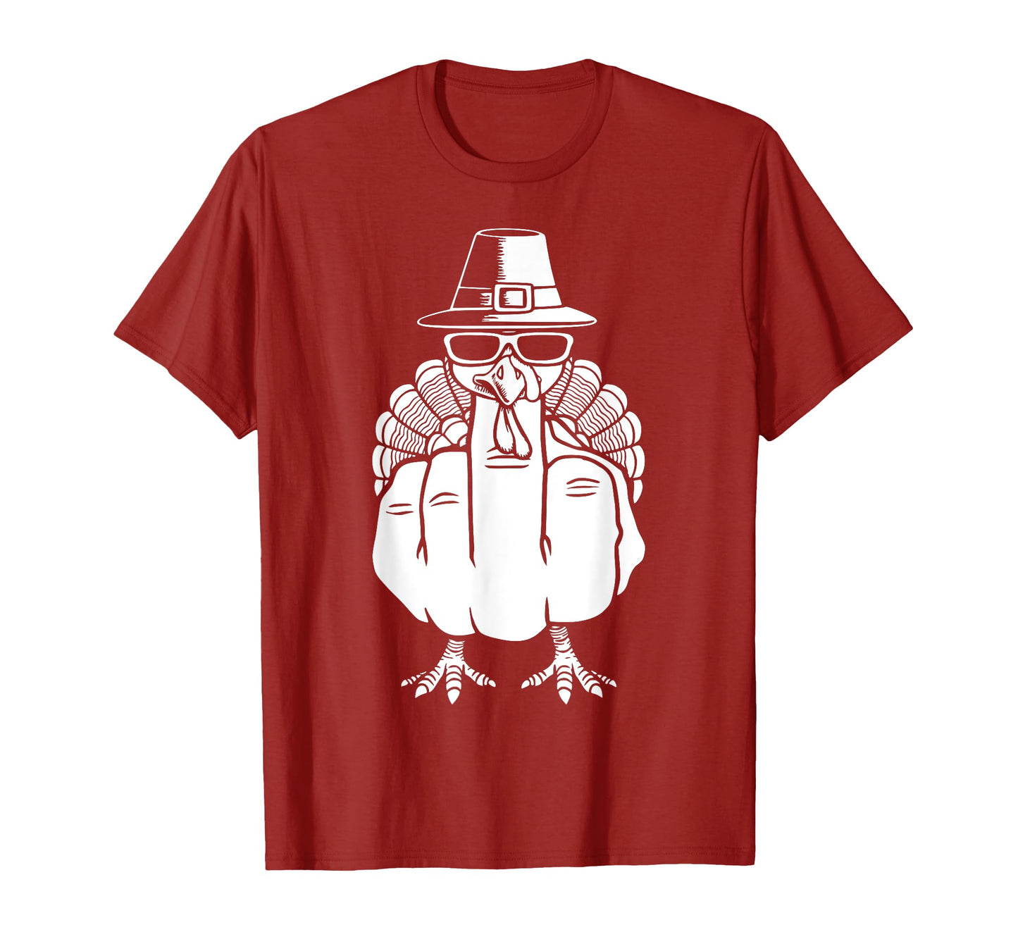 Turkey Middle Finger Adult Anti Social Thanksgiving Hand T-Shirt