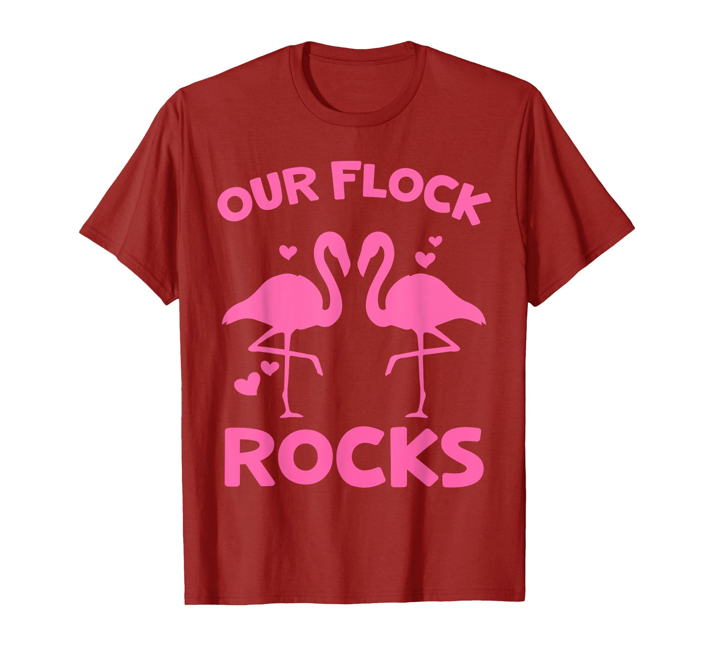 Our Flock Rocks Flamingo Matching Family Vacation Group T-Shirt