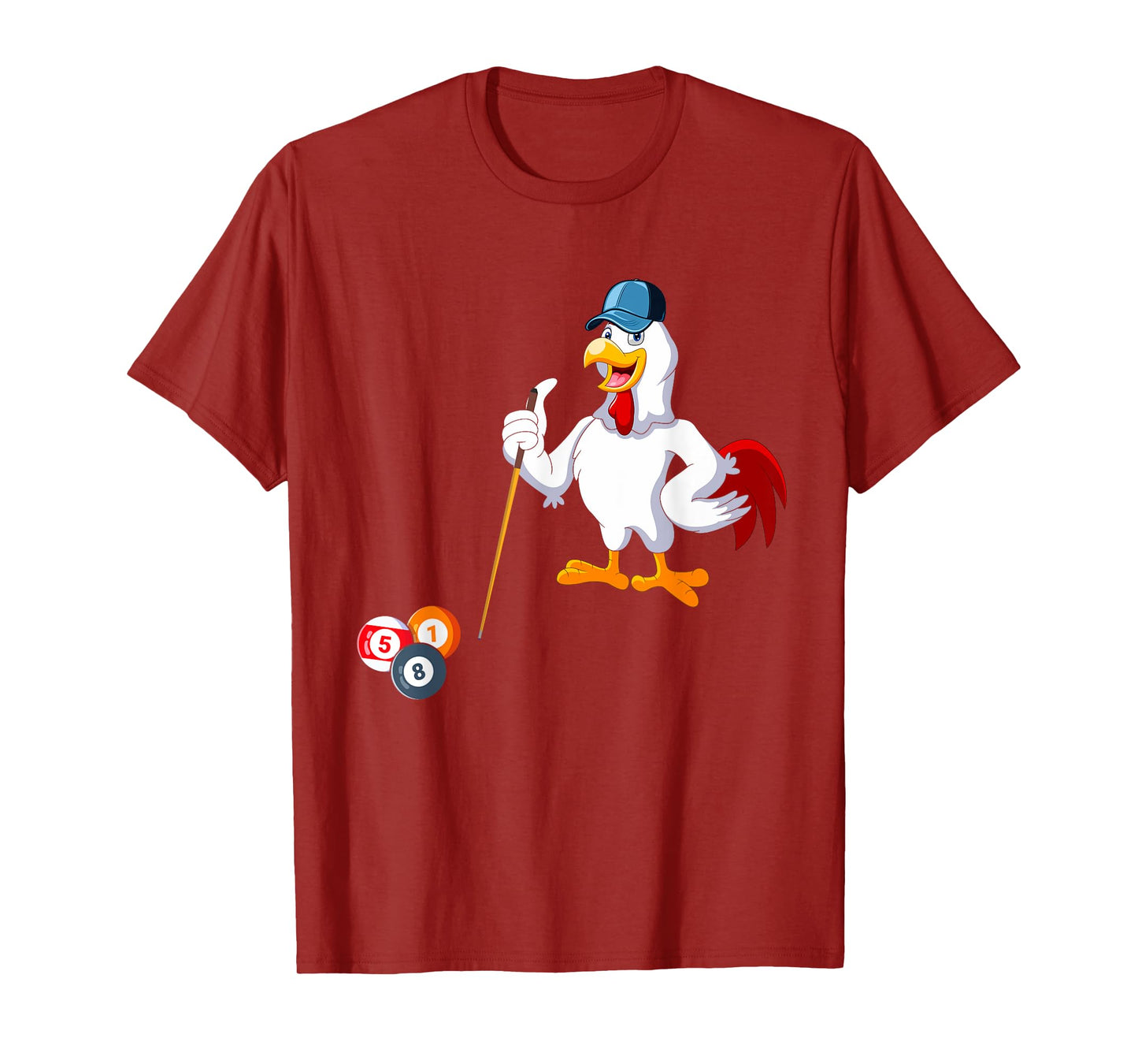 Chicken Playing Billiards Costume Billiards Player Family T-Shirt