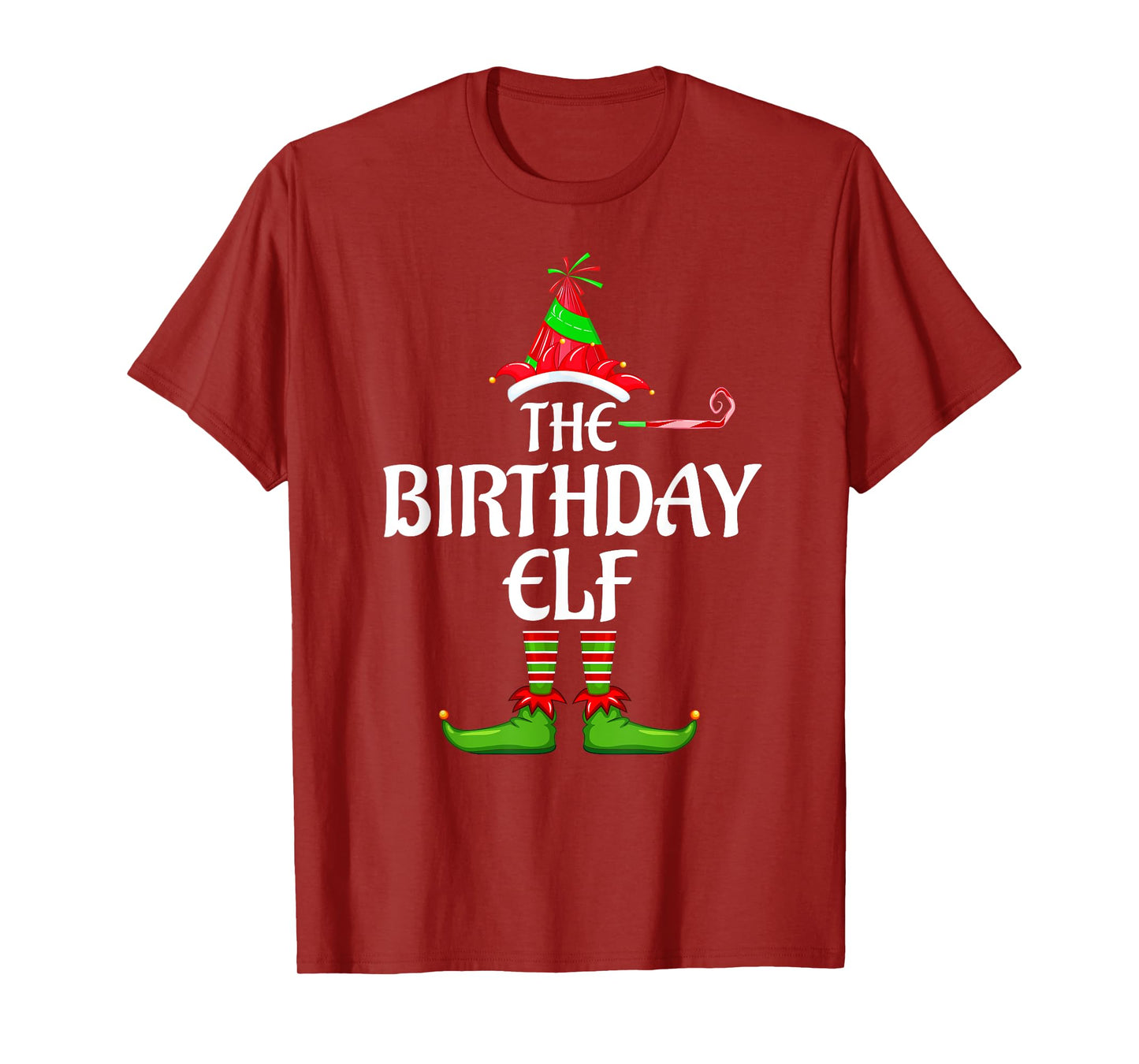 Birthday Elf Matching Family Group Christmas Party T-Shirt