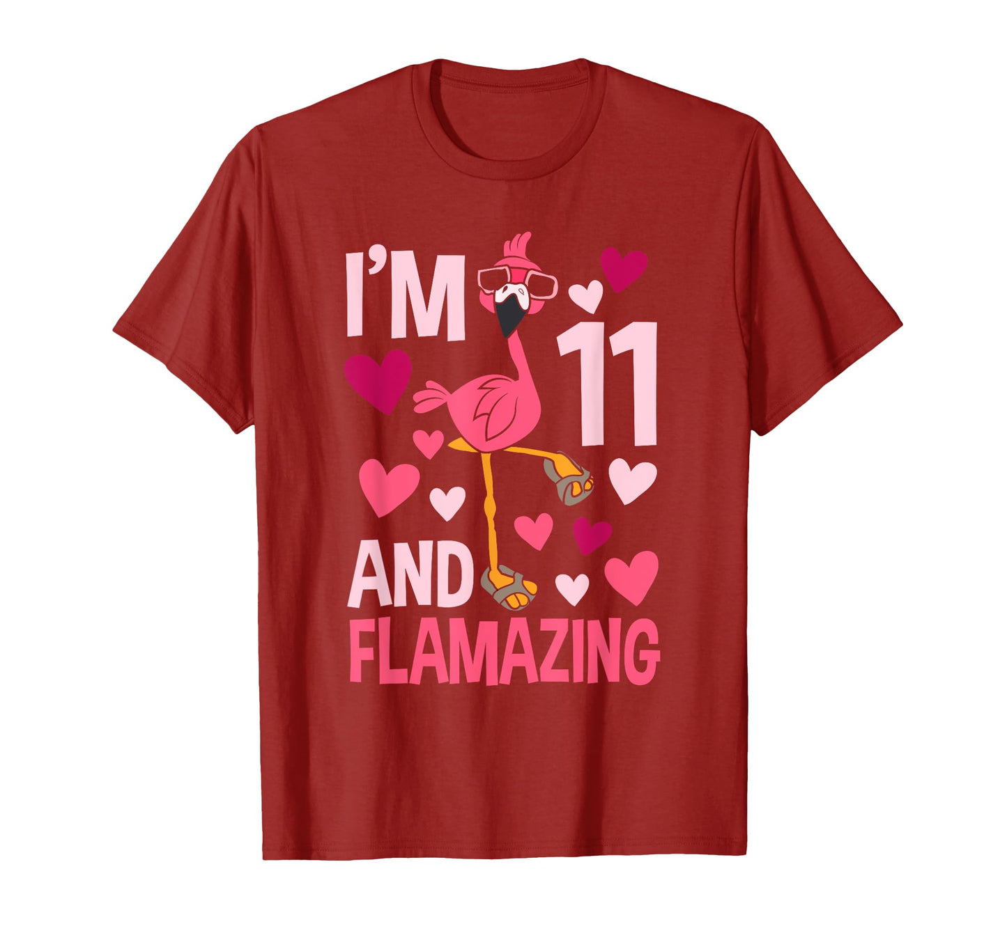 I'm 11 and Flamazing Flamingo Birthday For Boys 11 Years Old T-Shirt