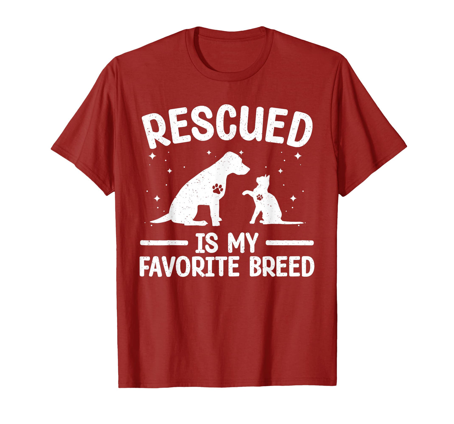 Animal Rescue Art For Men Women Dog Cat Pet Rescuer Lover T-Shirt