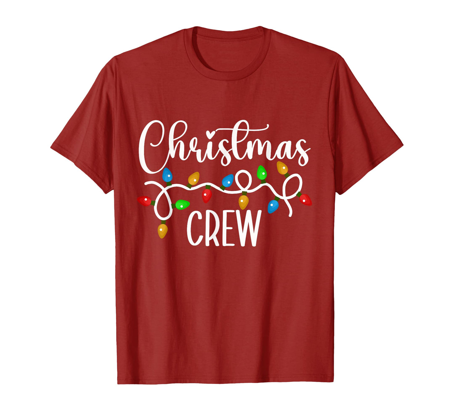 Christmas Crew Xmas Lights Family Matching Pajamas Holiday T-Shirt