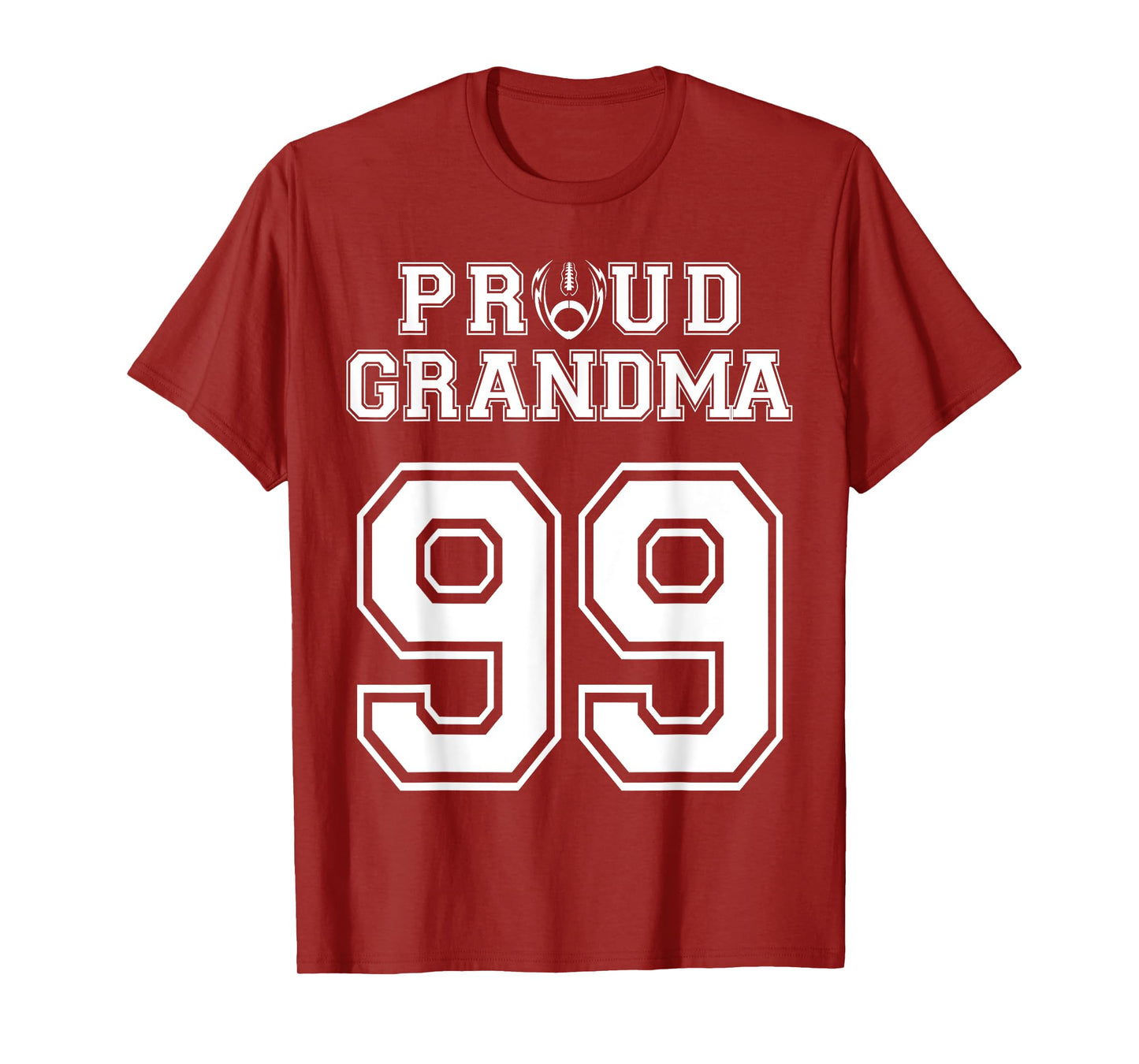 Custom Proud Football Grandma Number 99 Personalized Women T-Shirt