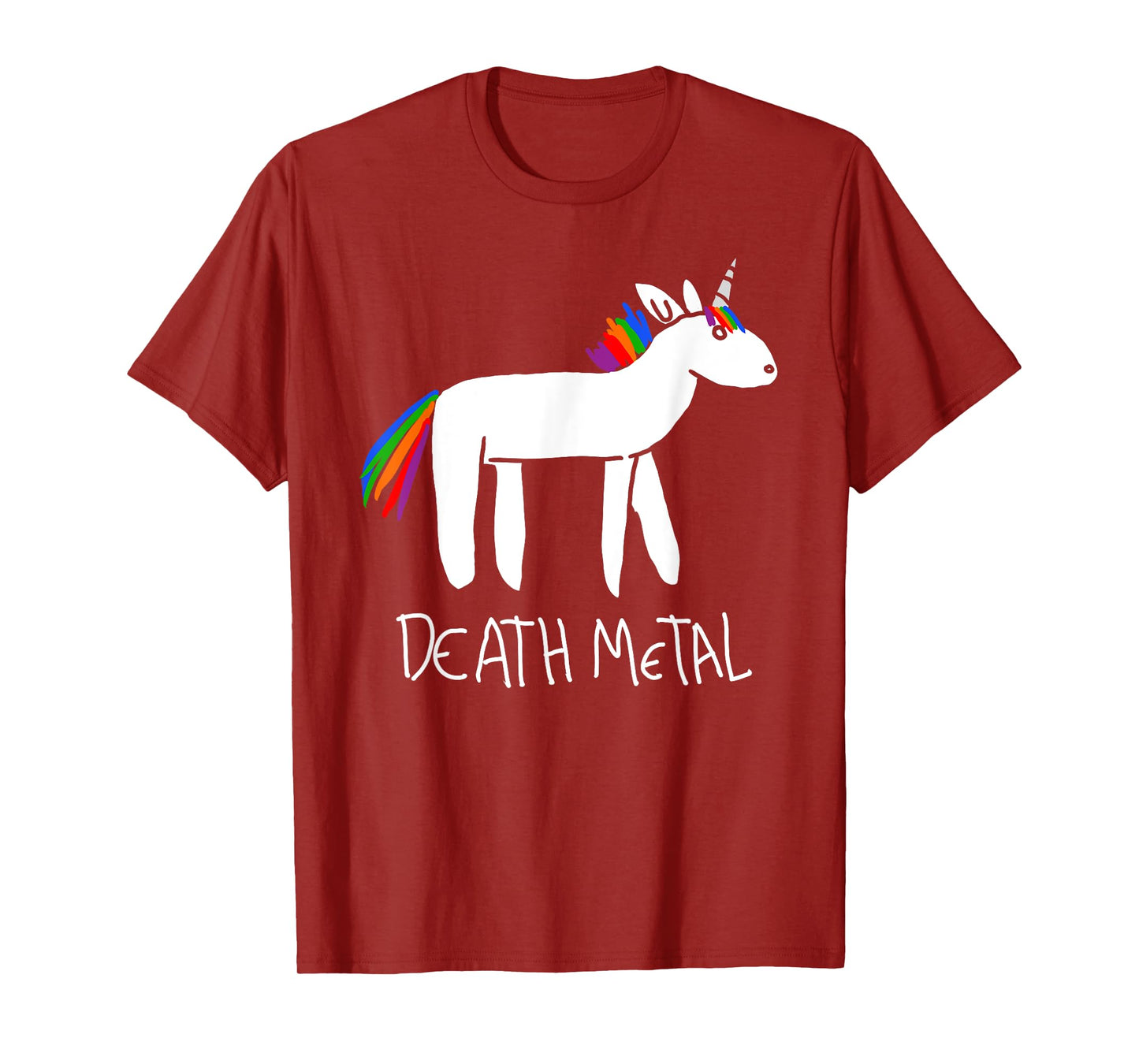 Death Metal Unicorn Funny Goth Kidcore Meme Sarcastic Ironic T-Shirt