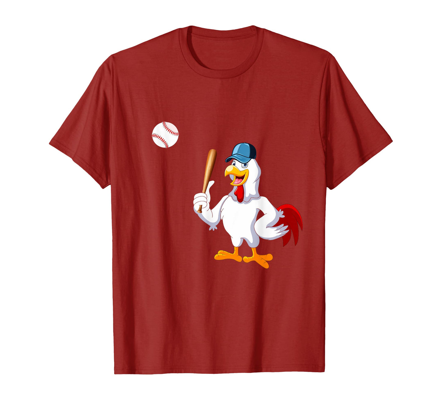 Chicken Playing Baseball Costume Baseball Player Family Kids T-Shirt