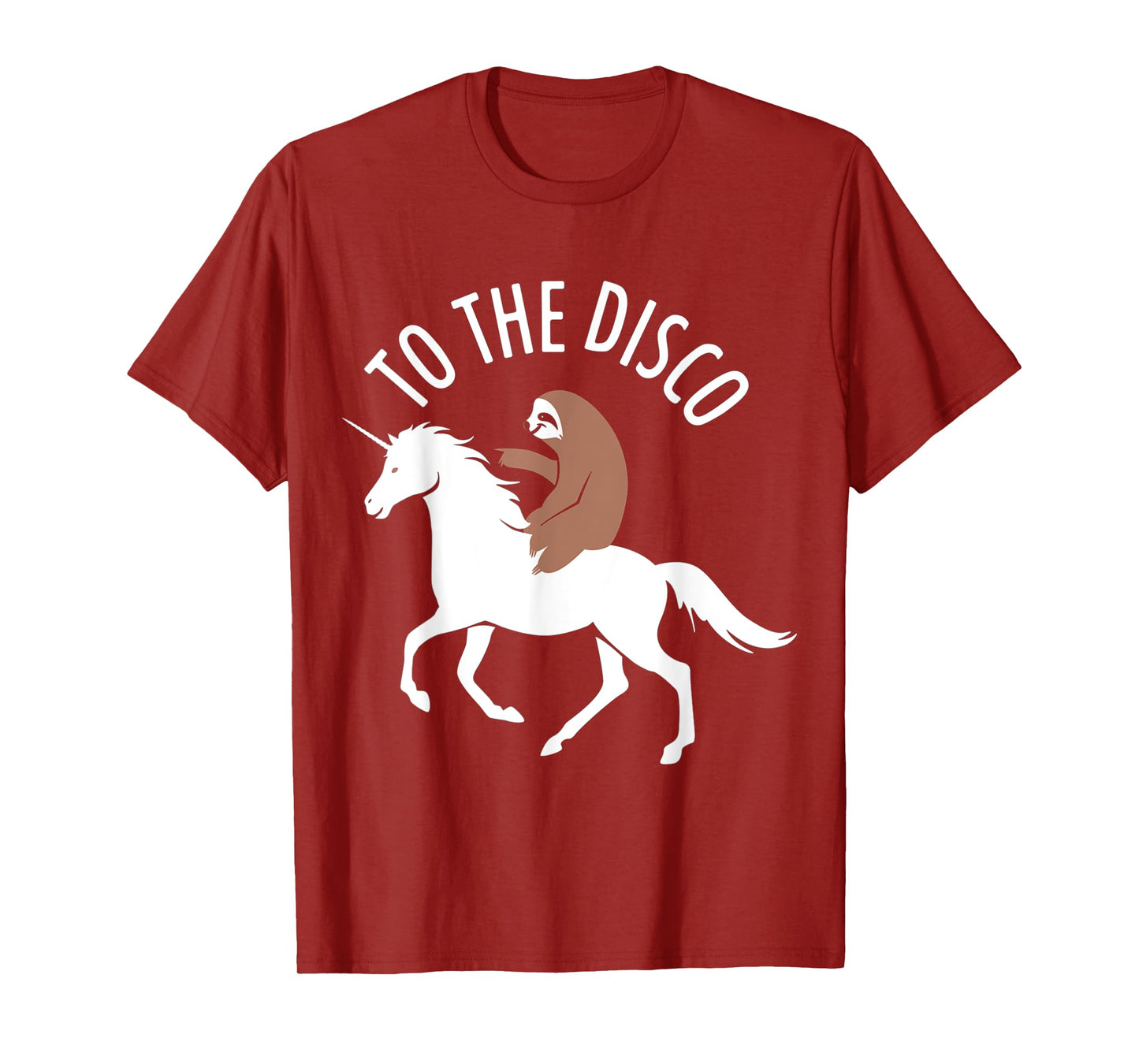 Sloth Riding Unicorn To The Disco Funny T-Shirt