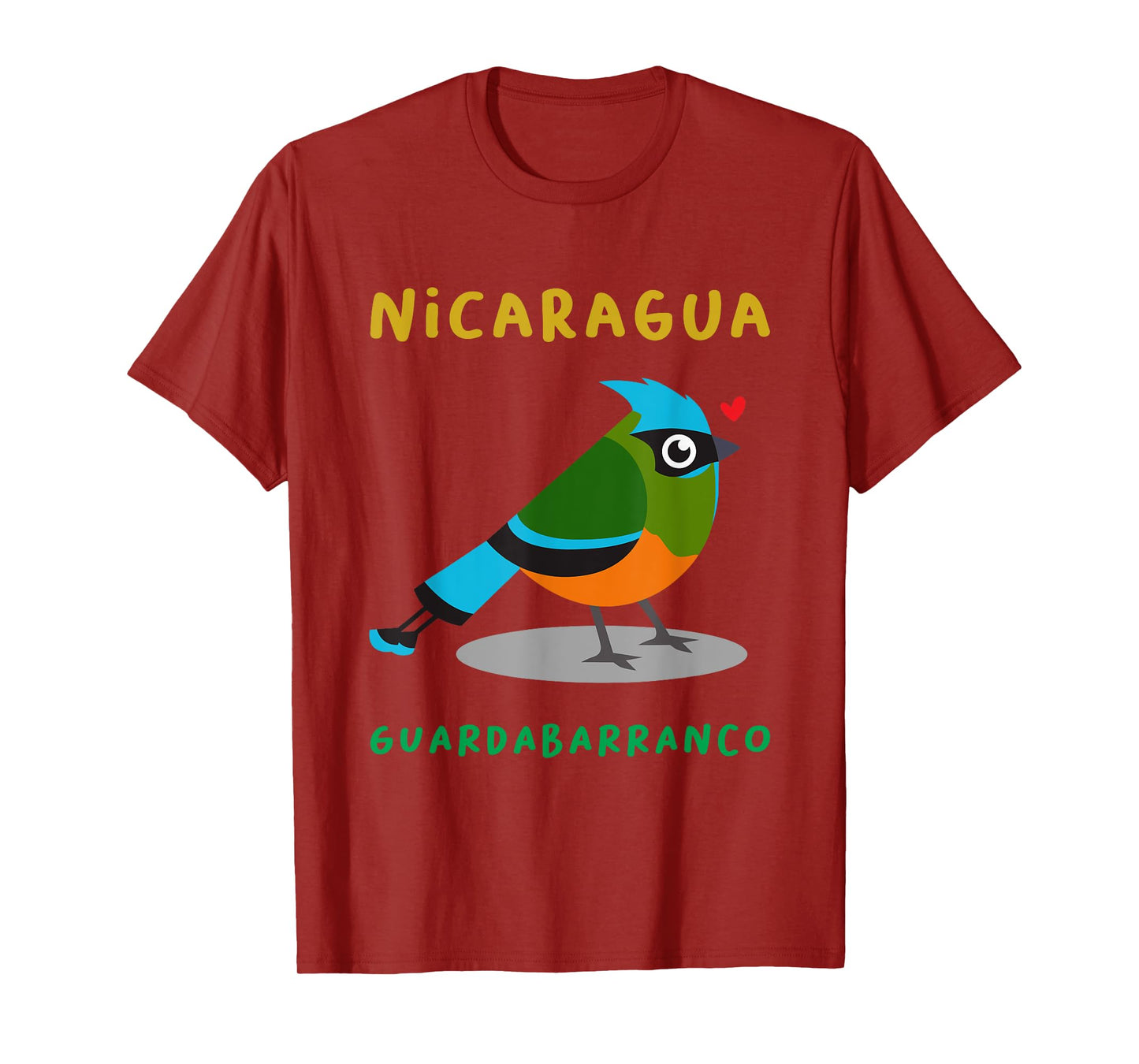Nicaragua Guardabarranco Colorful national bird shirt T-Shirt