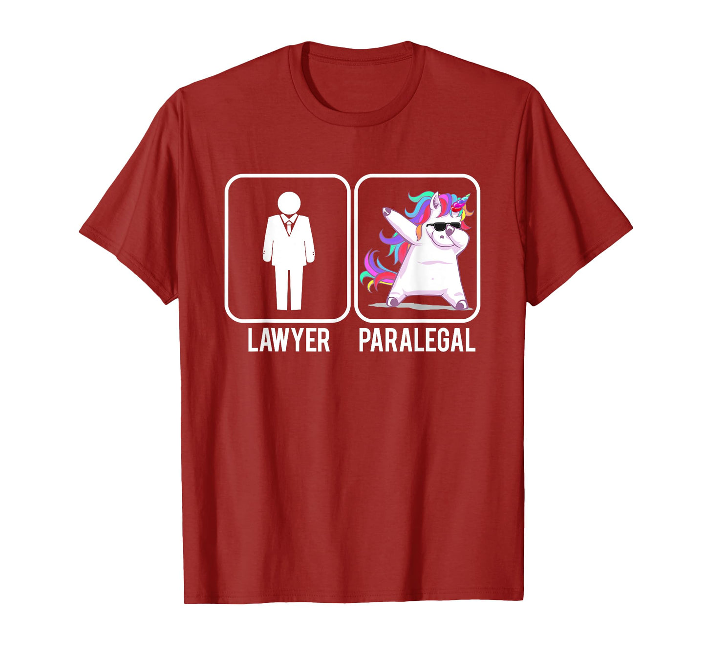 Funny Lawyer Paralegal Dabbing Unicorn Legal Law Firm T-Shirt